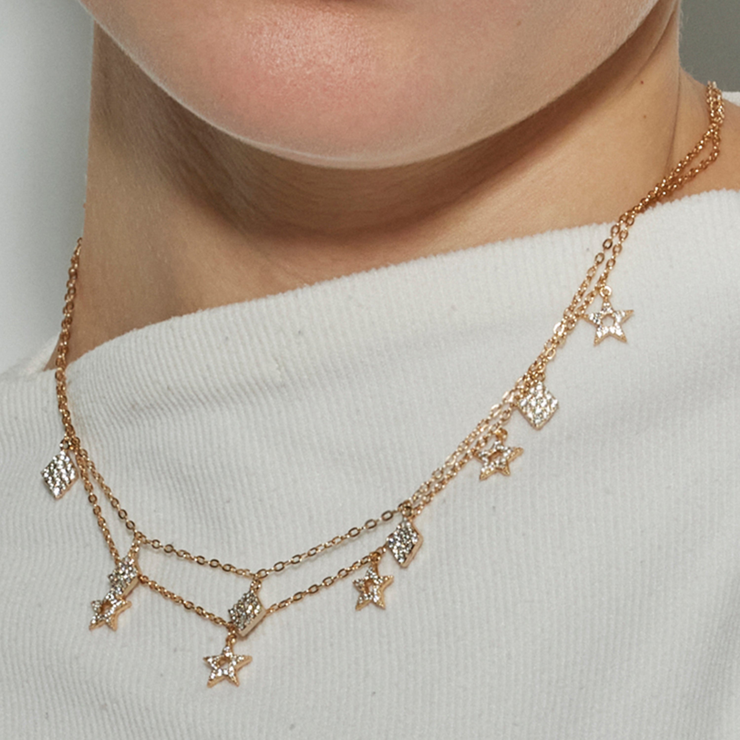 Collier avec Zircone Brillante finition or 18k - Tingi
