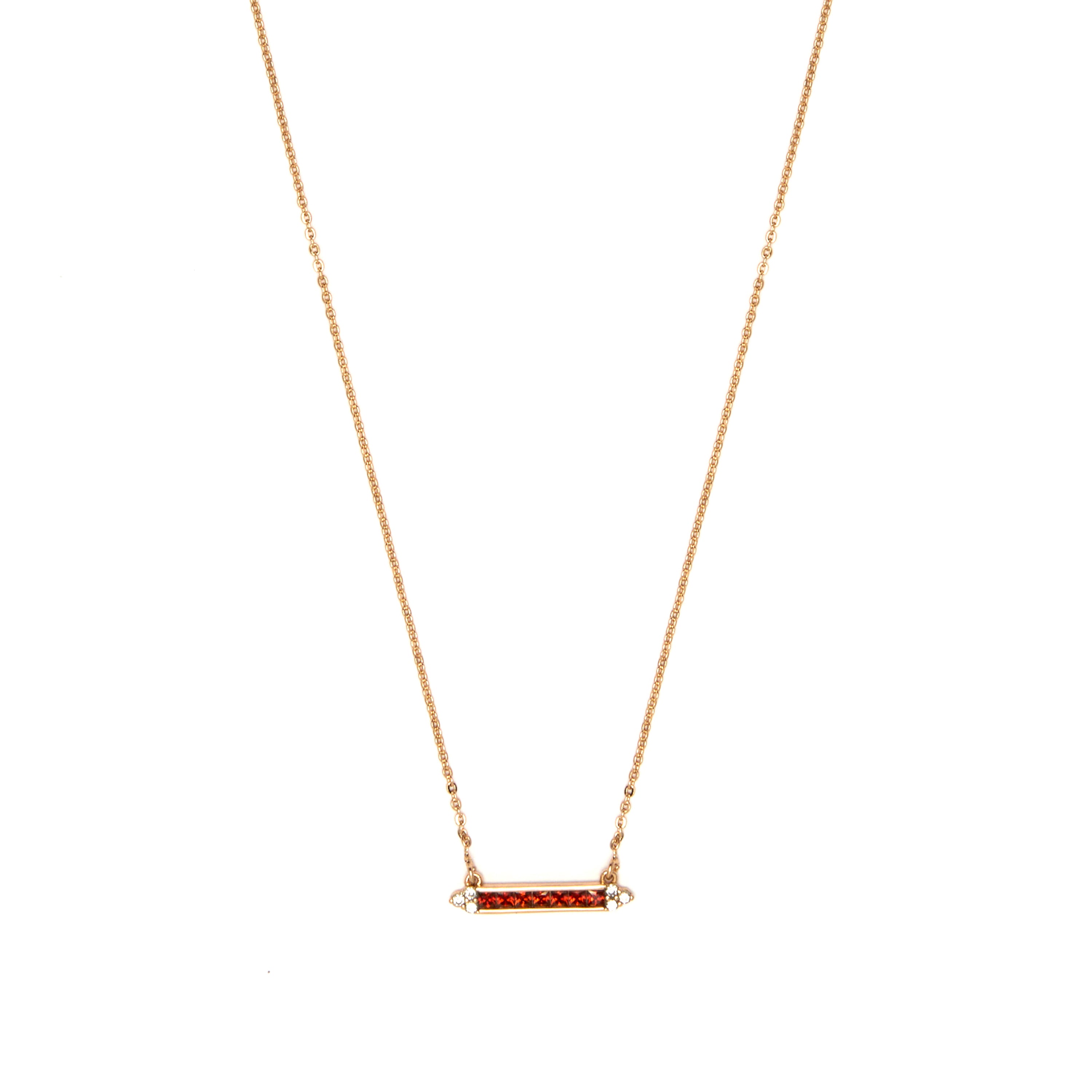 Multicolor Cubic Zirconia Necklace finished in 18k Yellow Gold - Yibbu