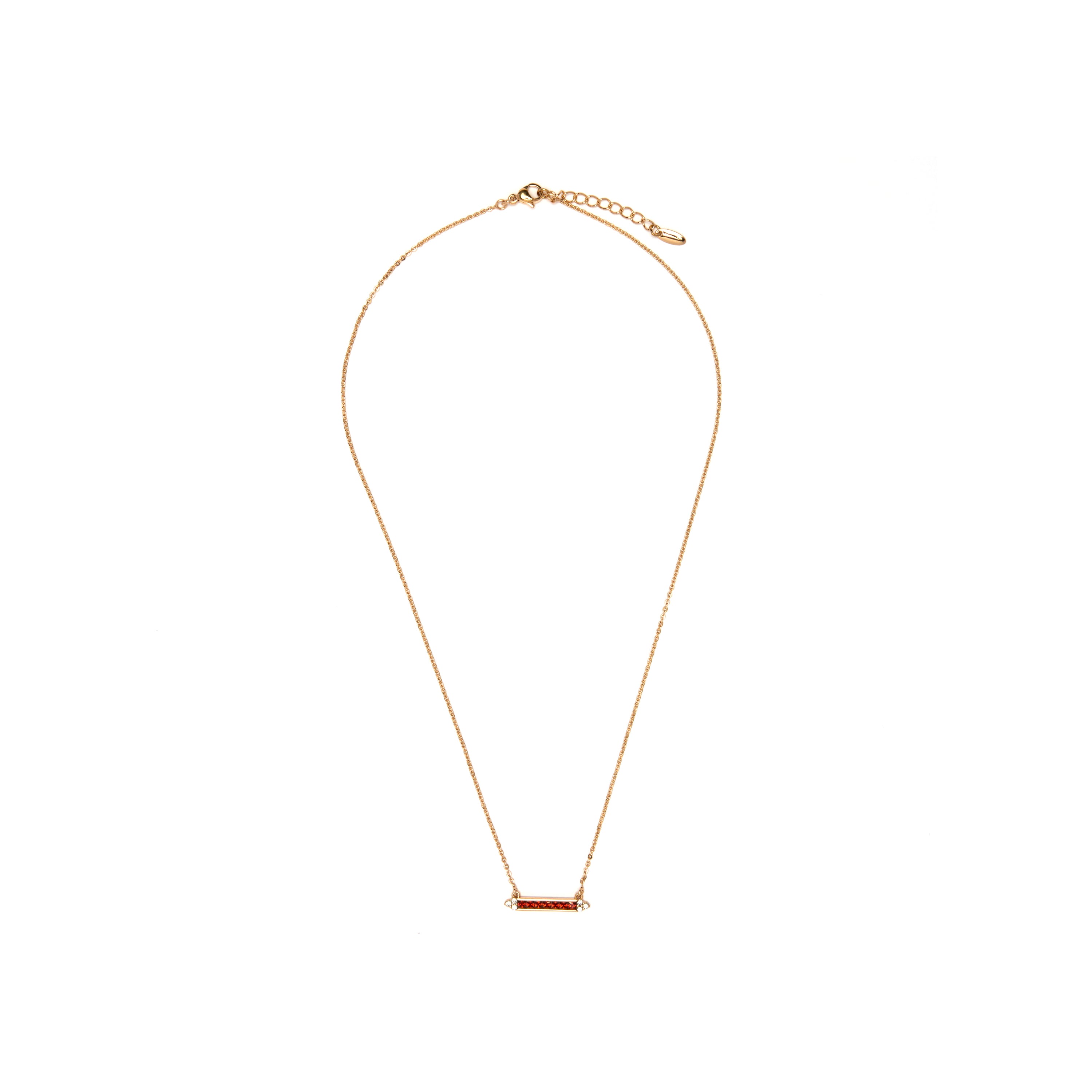 Multicolor Cubic Zirconia Necklace finished in 18k Yellow Gold - Yibbu