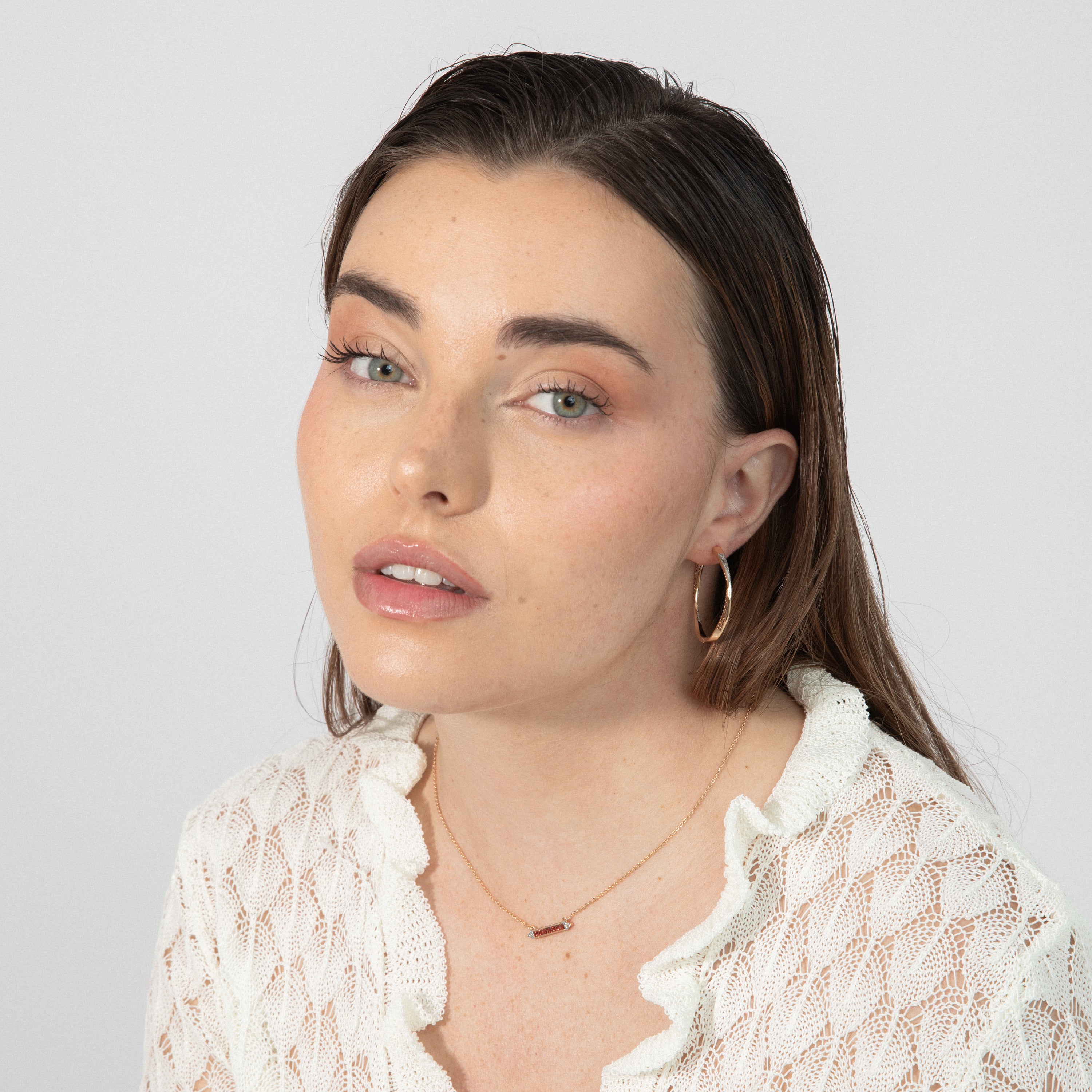 Multicolor Zirkonia Halskette mit 18k Gelbgold-Finish - Yibbu