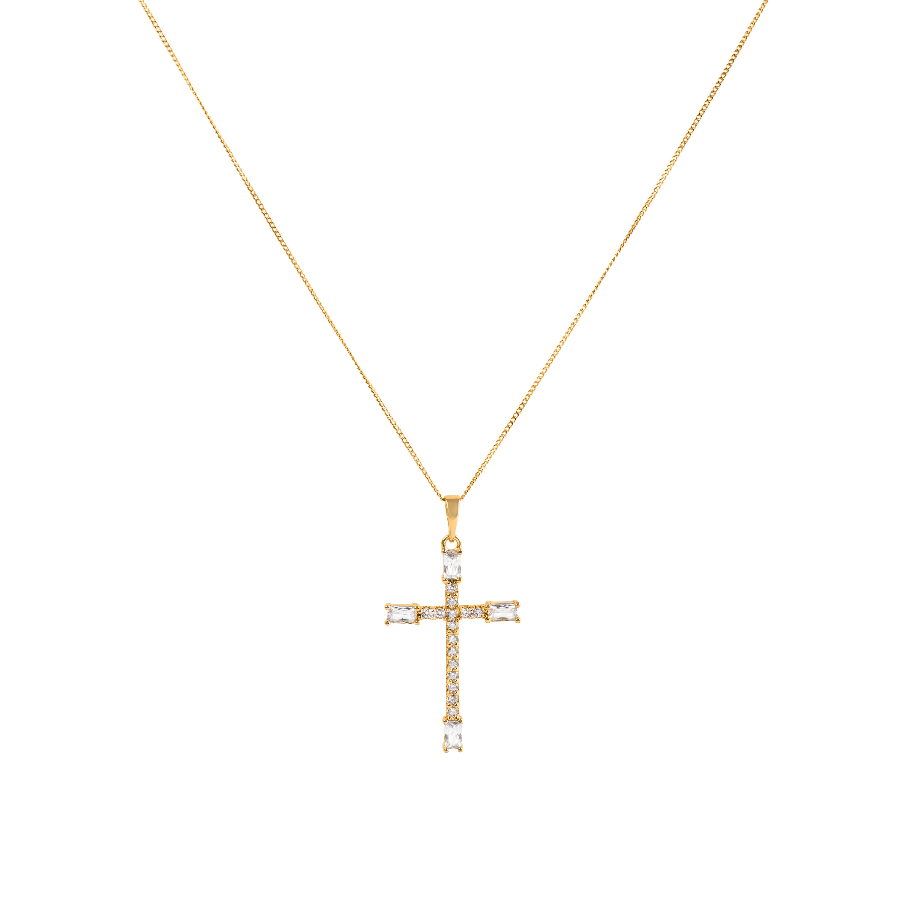 Necklace with Brilliant Zirconia finished in 18k gold - Buteo