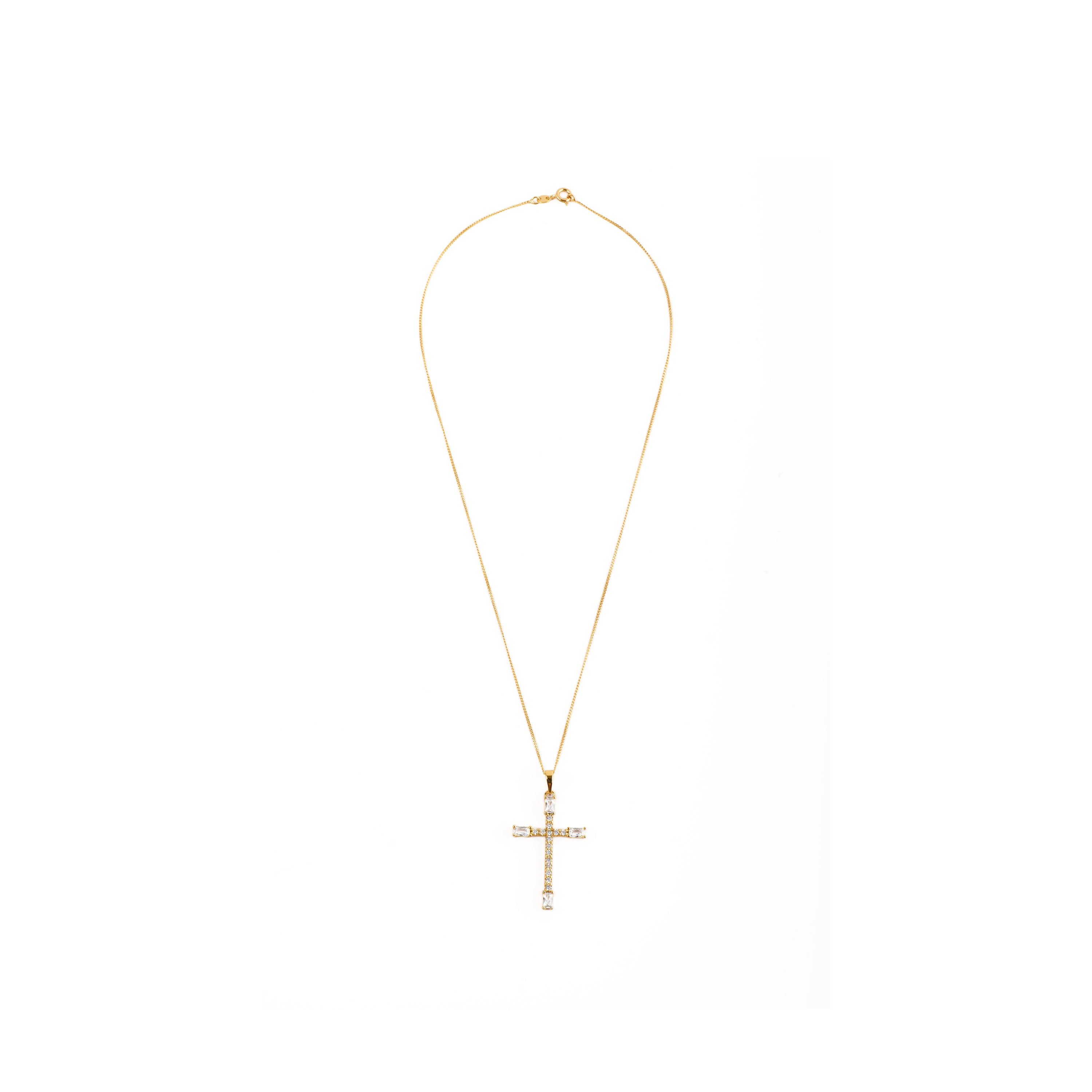 Necklace with Brilliant Zirconia finished in 18k gold - Buteo