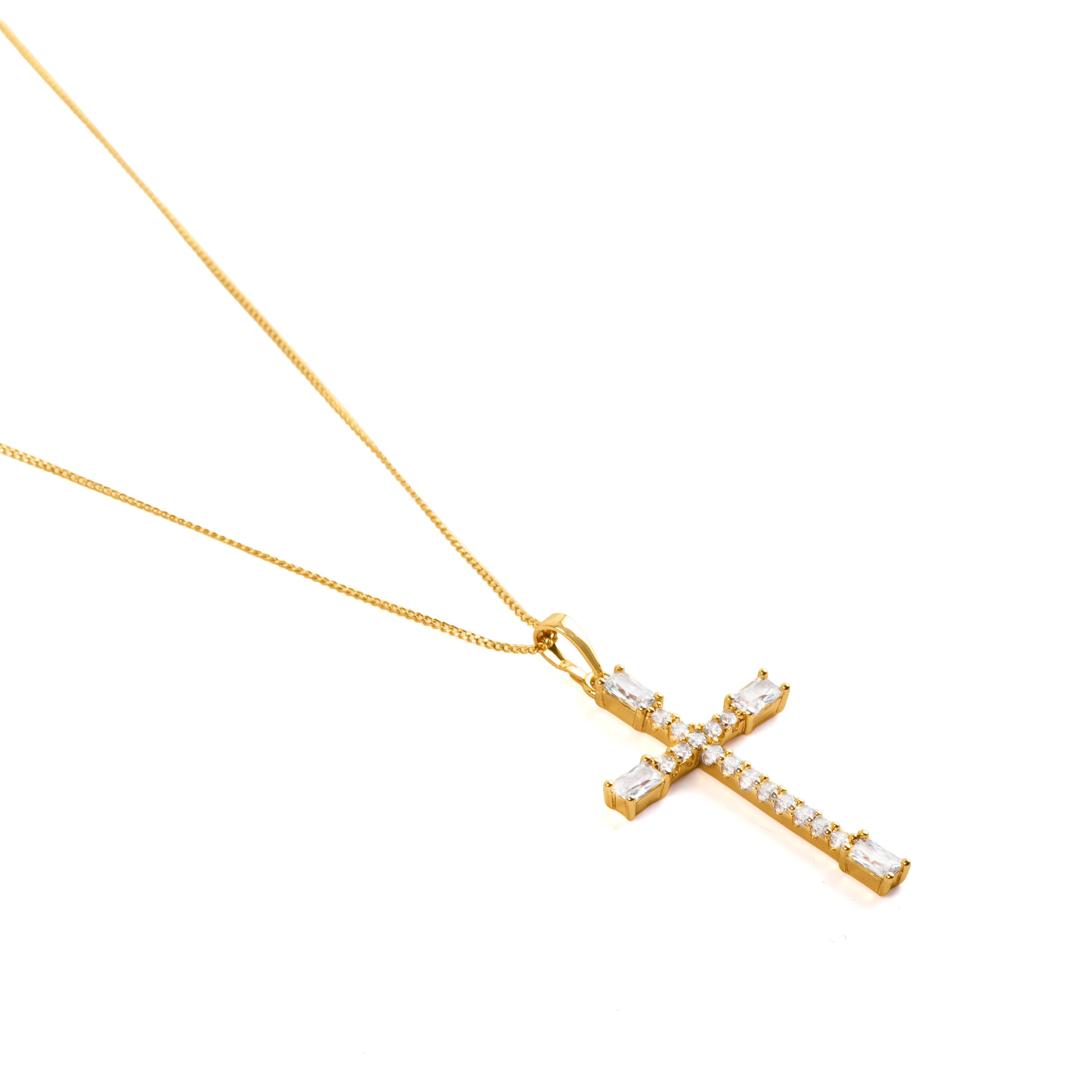 Necklace with Brilliant Zirconia finished in 18k gold - Buteo