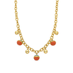 Collar Derko de Resina Multicolor acabado oro amarillo de 18k