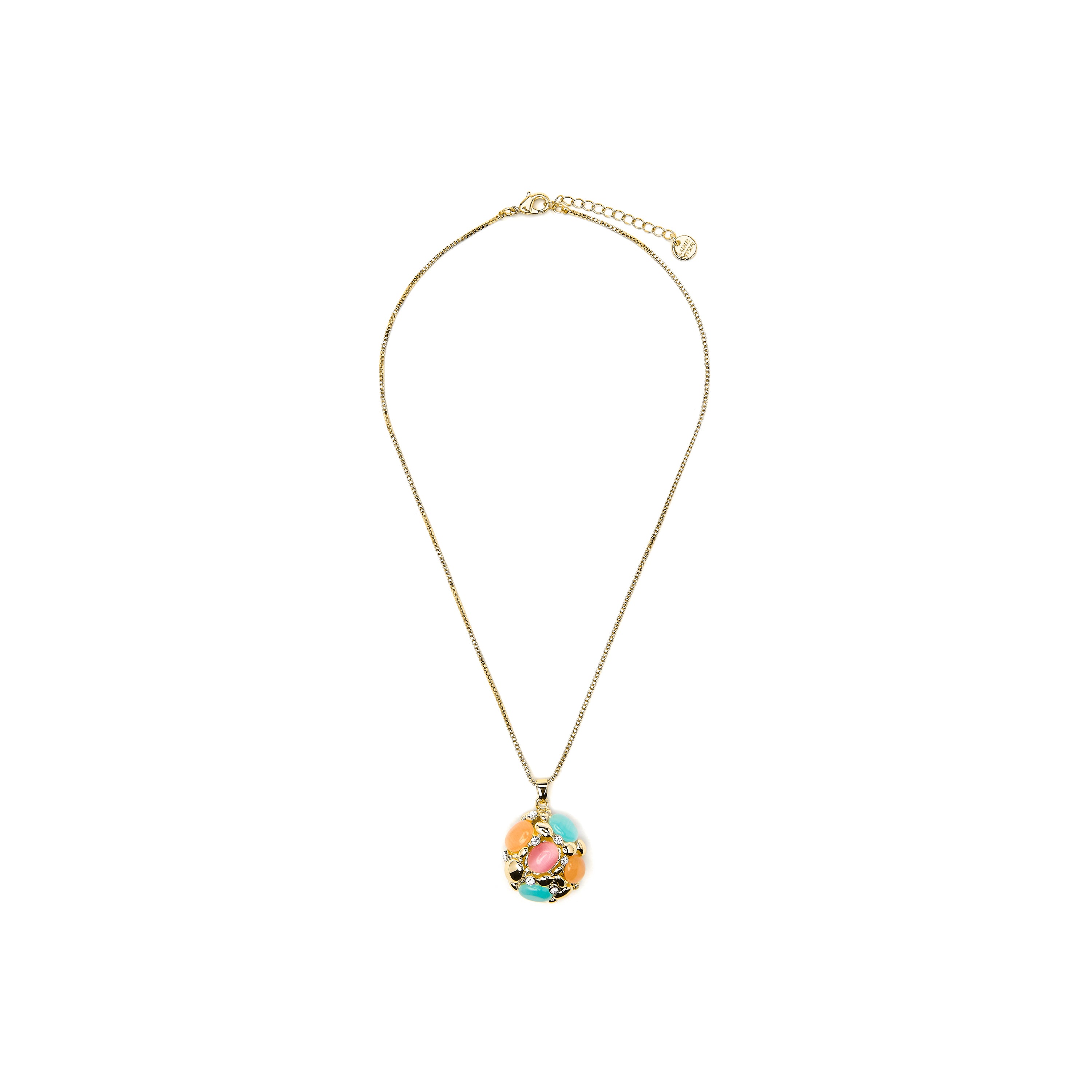 Collar Shyal de Ojo de Gato Multicolor acabado oro amarillo de 18k