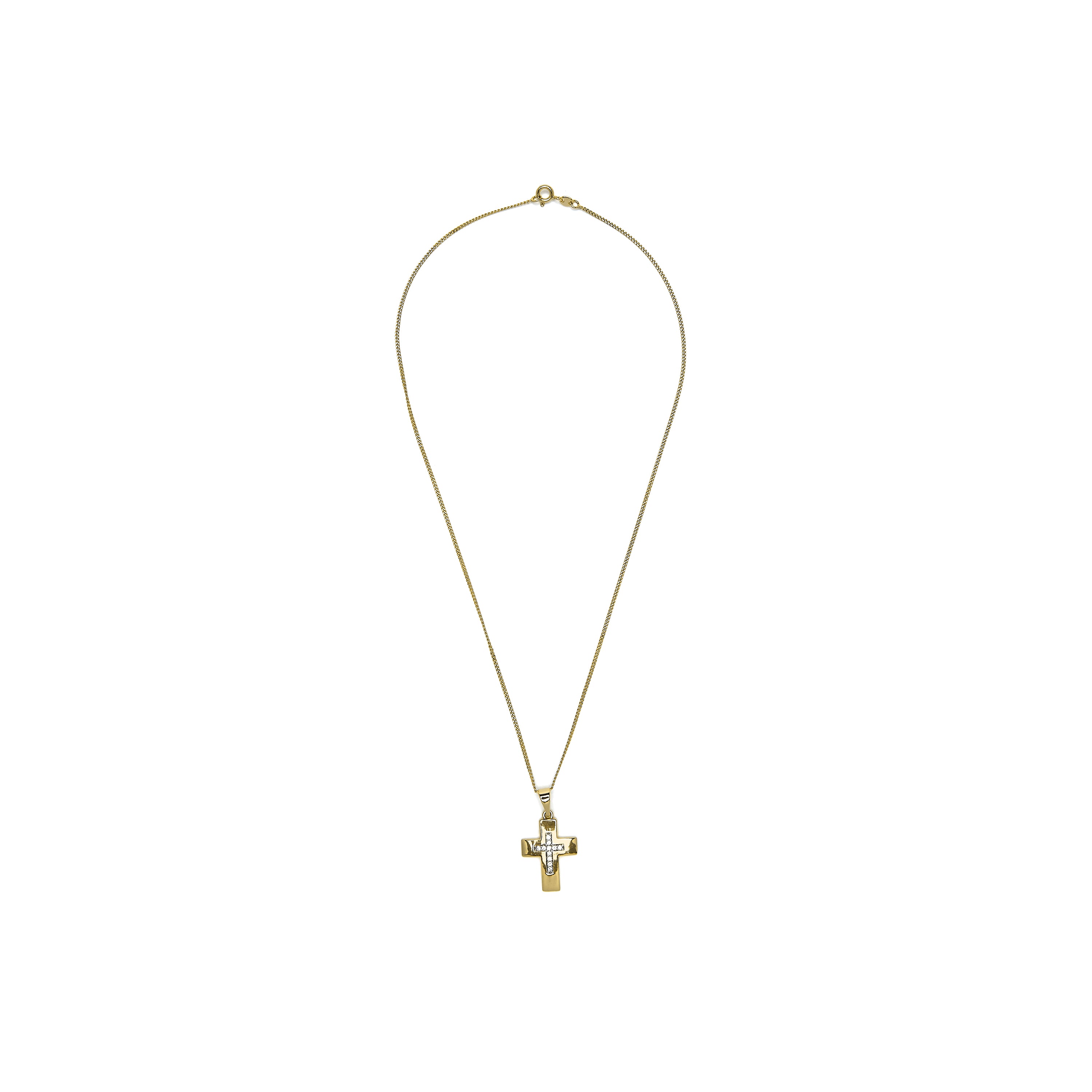 18k Yellow Gold Finished Necklace and Brilliant Zirconia - Ramay