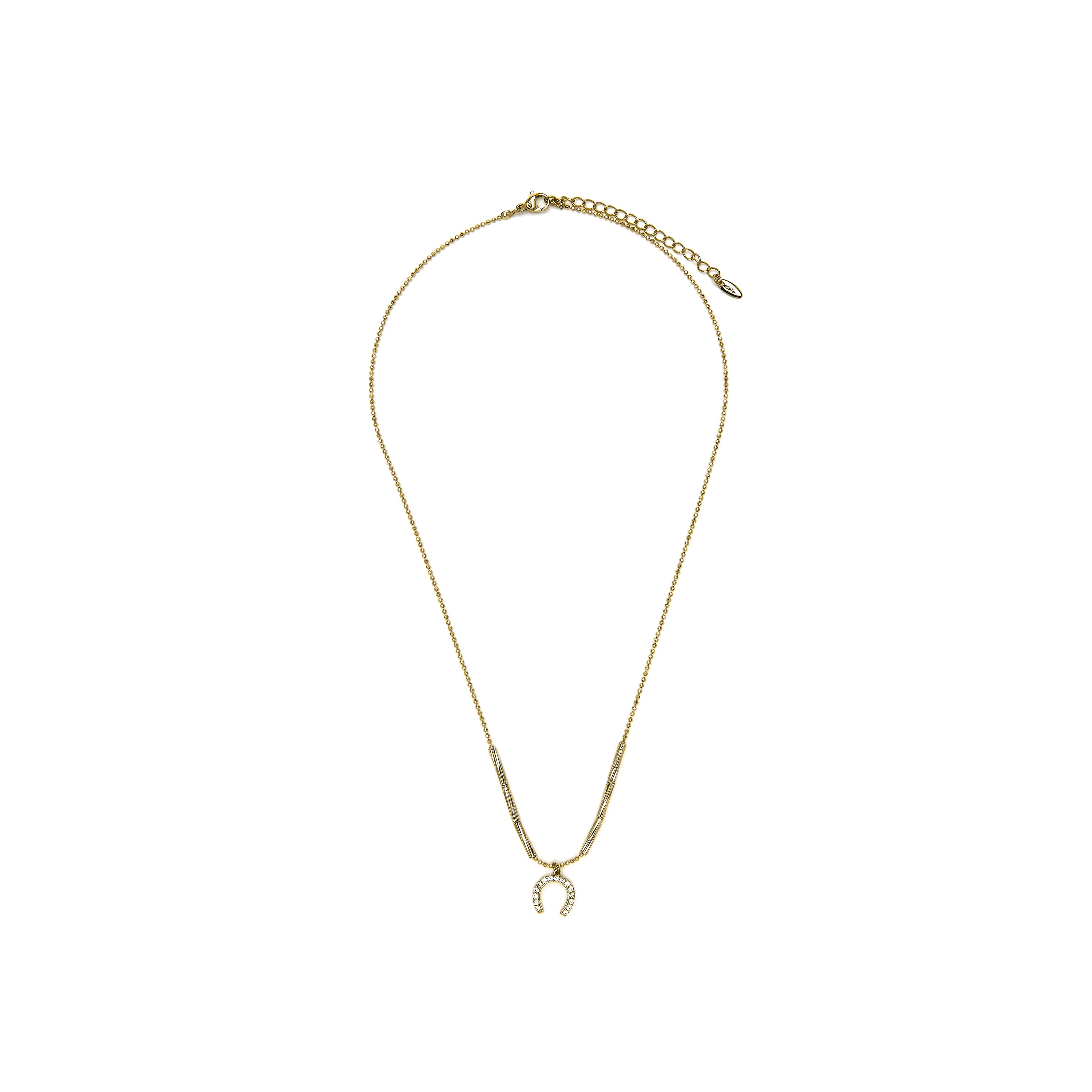 Colar acabamento ouro amarelo 18k e Zircónia Brilhante - Tachal