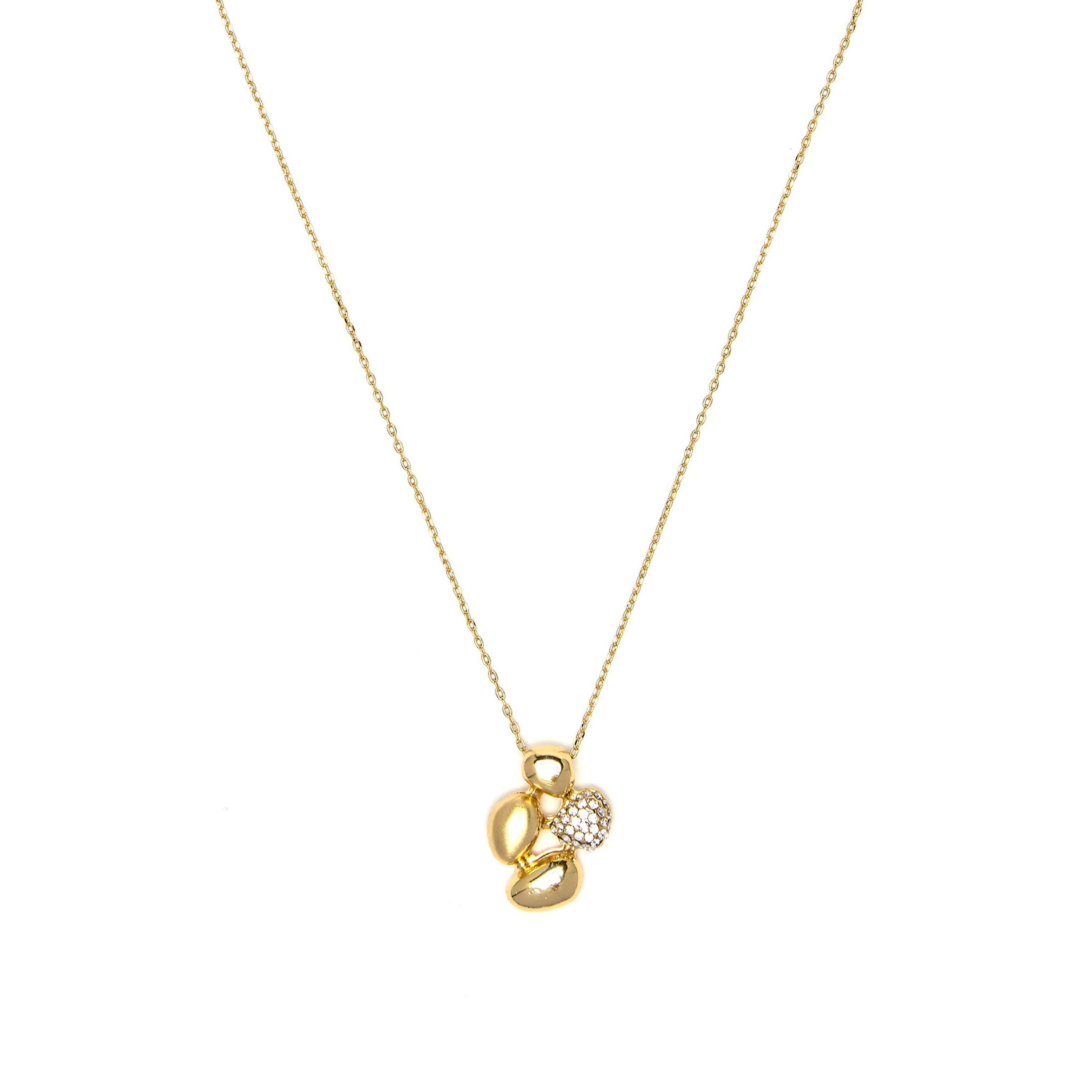 Halskette mit funkelndem Zirkonia, 18 Karat Gelbgold-Finish - Kinfre