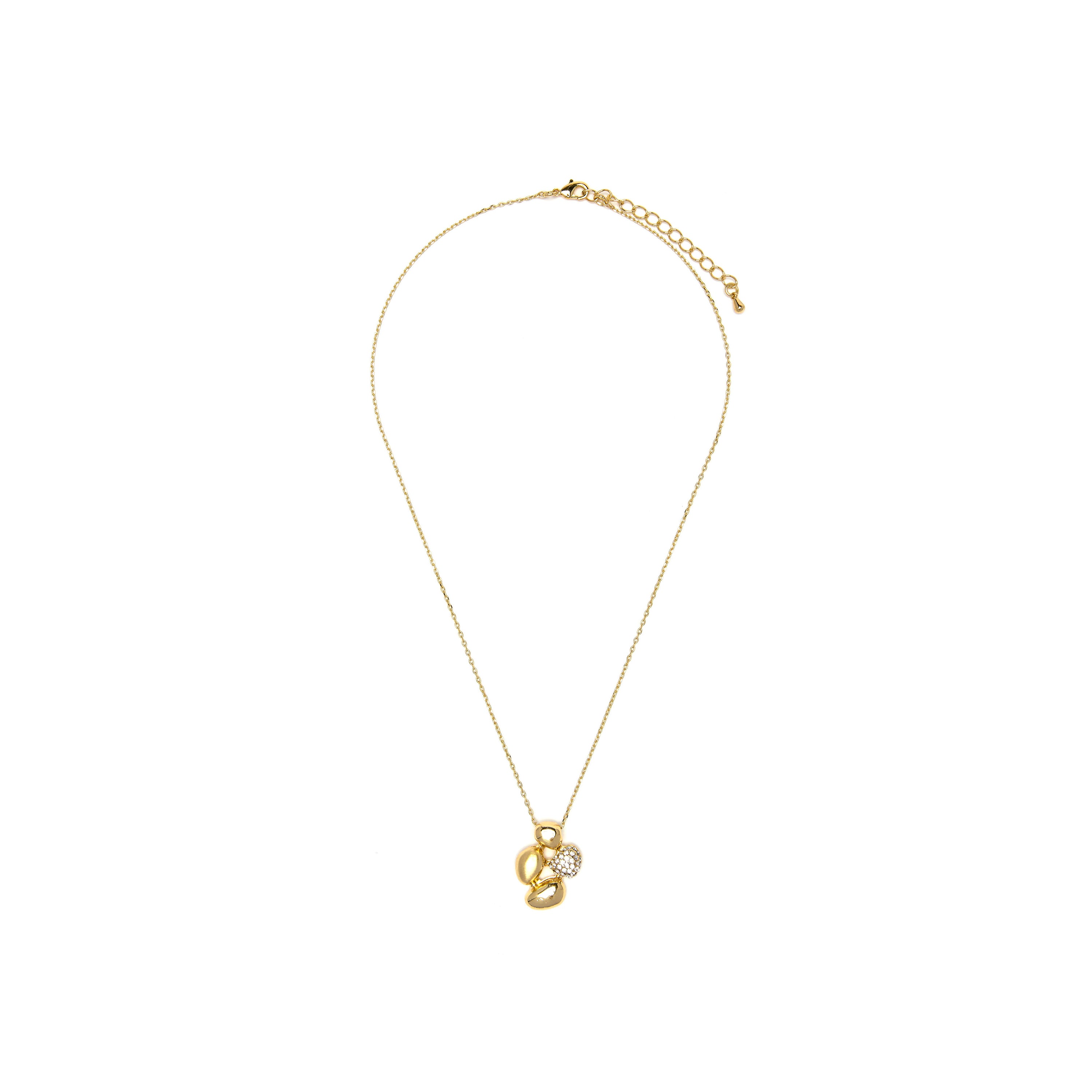 Halskette mit funkelndem Zirkonia, 18 Karat Gelbgold-Finish - Kinfre