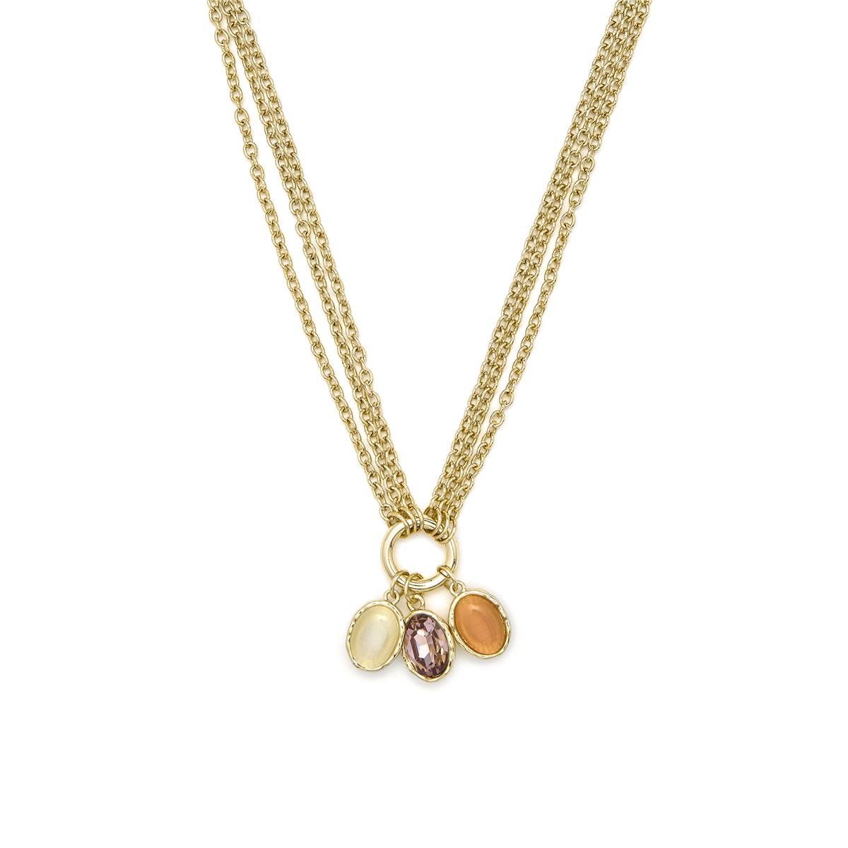 Collar de Ojo de Gato Multicolor acabado en oro amarillo 18k - Zalya