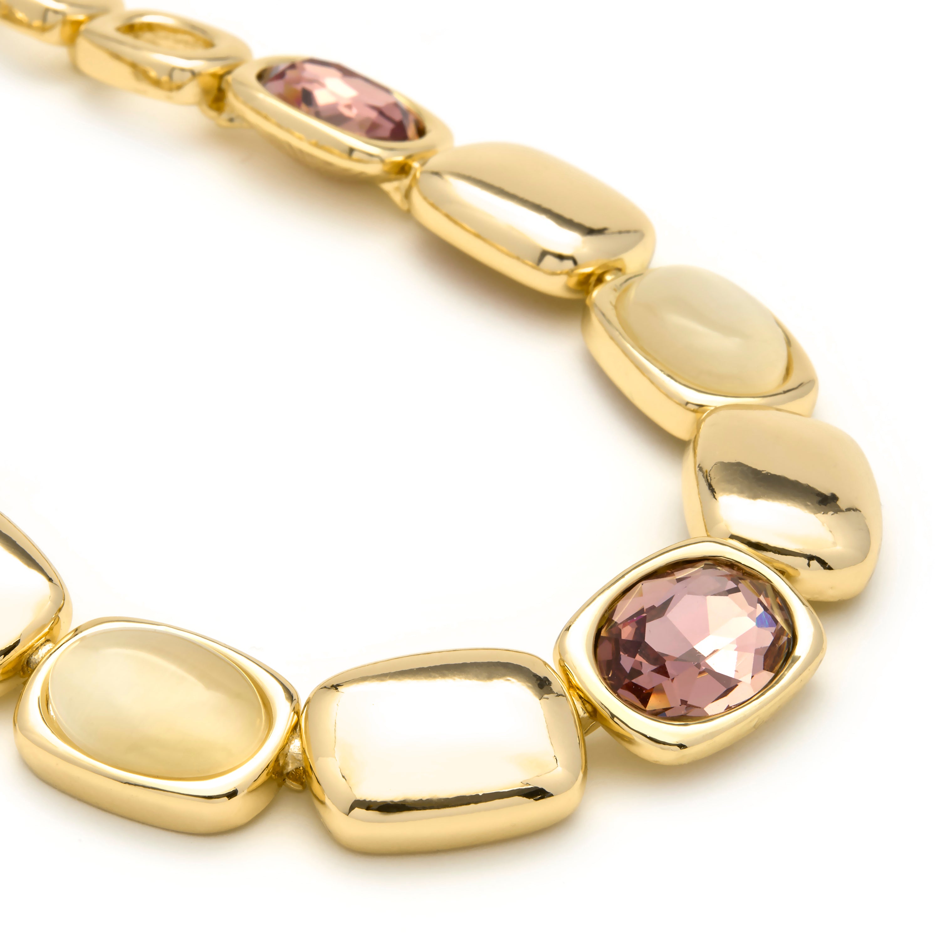 Collier en zircon marron finition or jaune 18k - Ashan