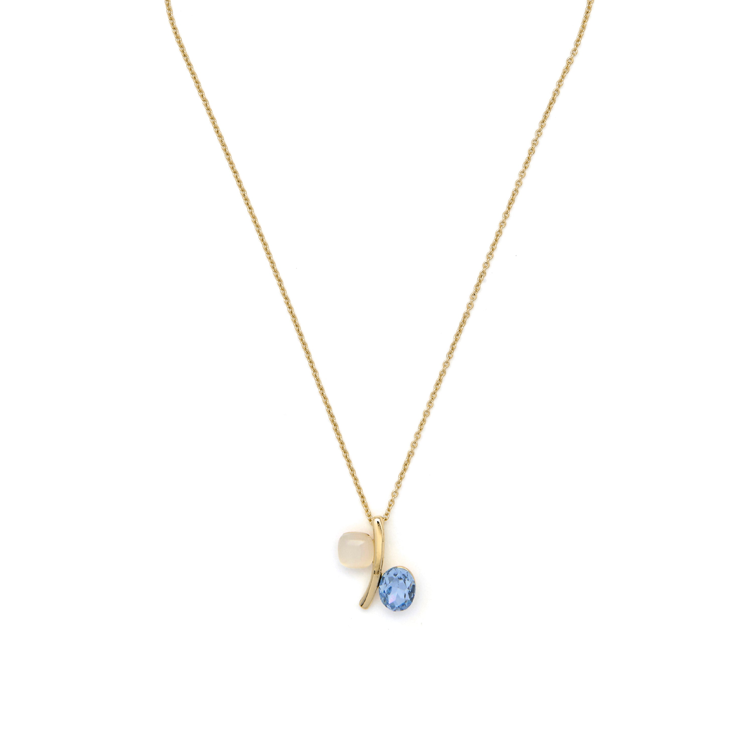 Colar de Olho de Gato acabado em ouro amarelo 18k - Hared