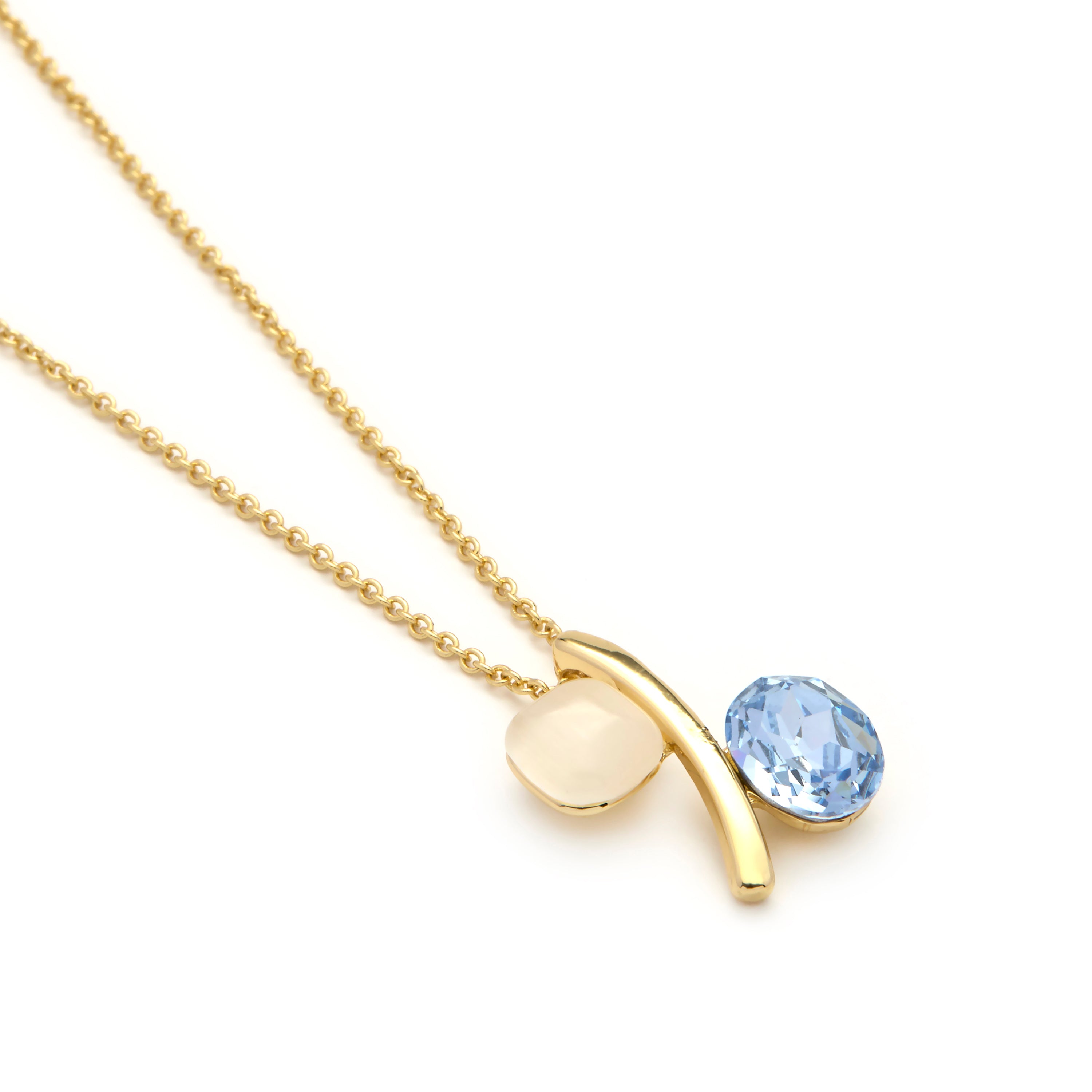 Colar de Olho de Gato acabado em ouro amarelo 18k - Hared
