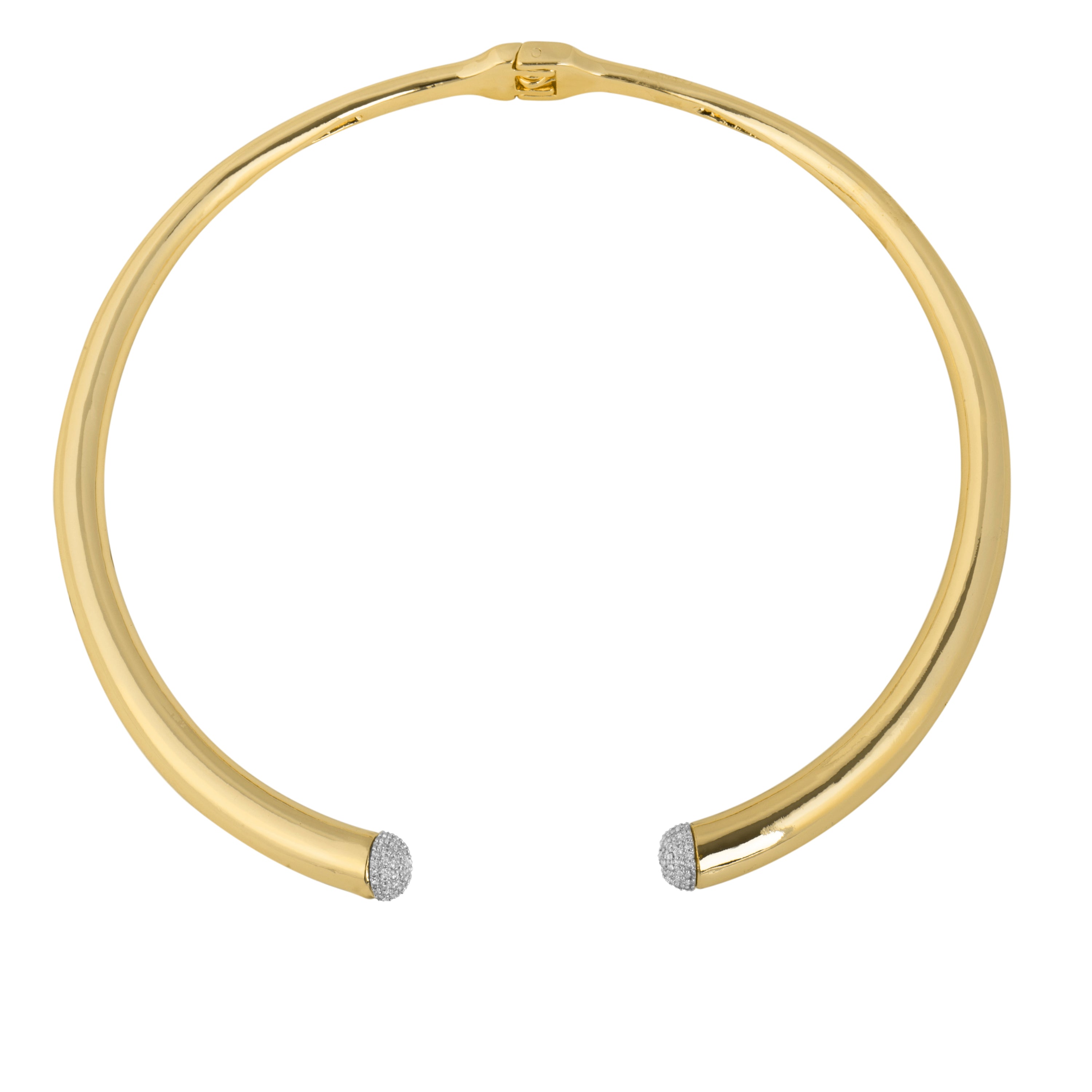 Collier en zircon brillant finition or jaune 18k - Pharra