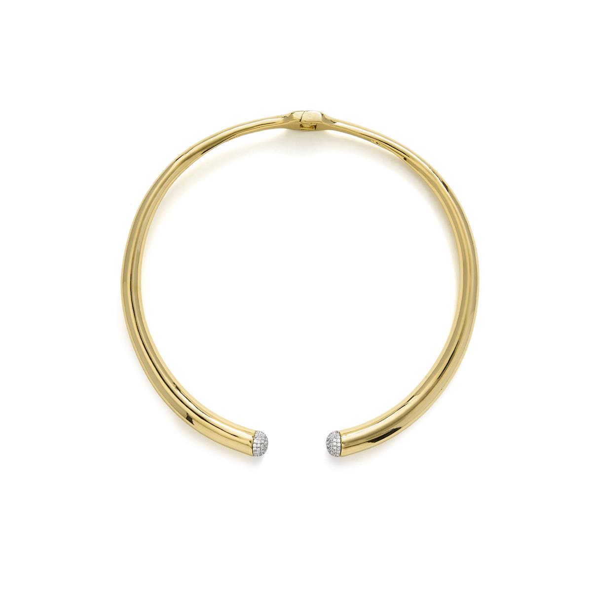 Collar de Circonita Brillante acabado en oro amarillo de 18k - Pharra