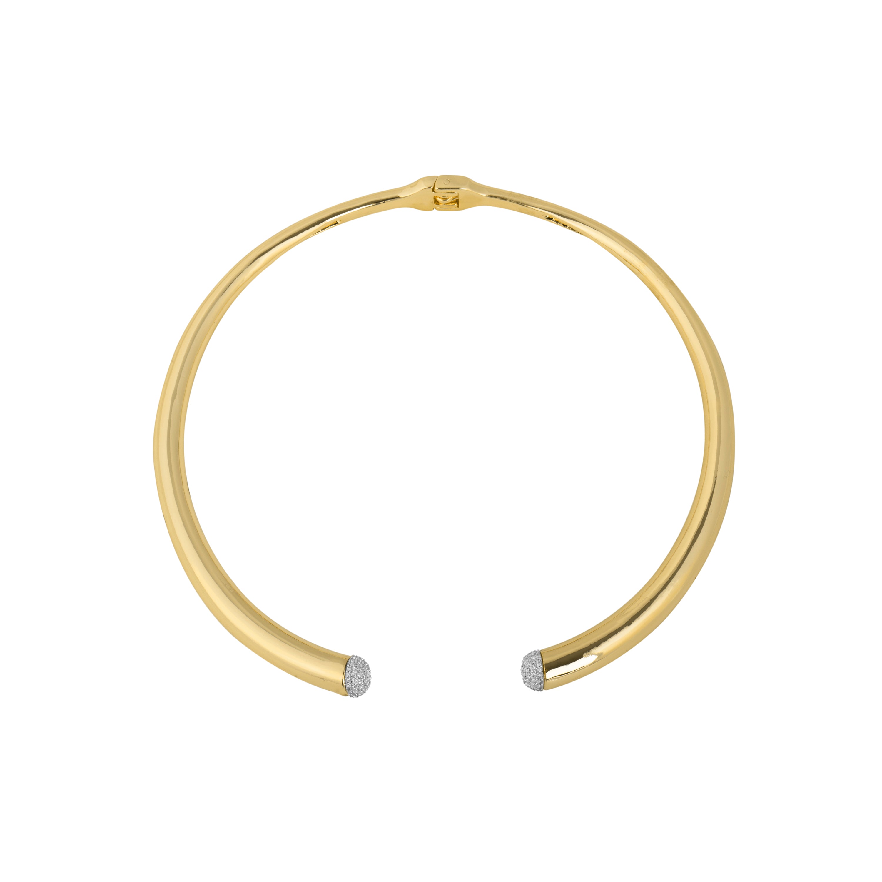Collier en zircon brillant finition or jaune 18k - Pharra