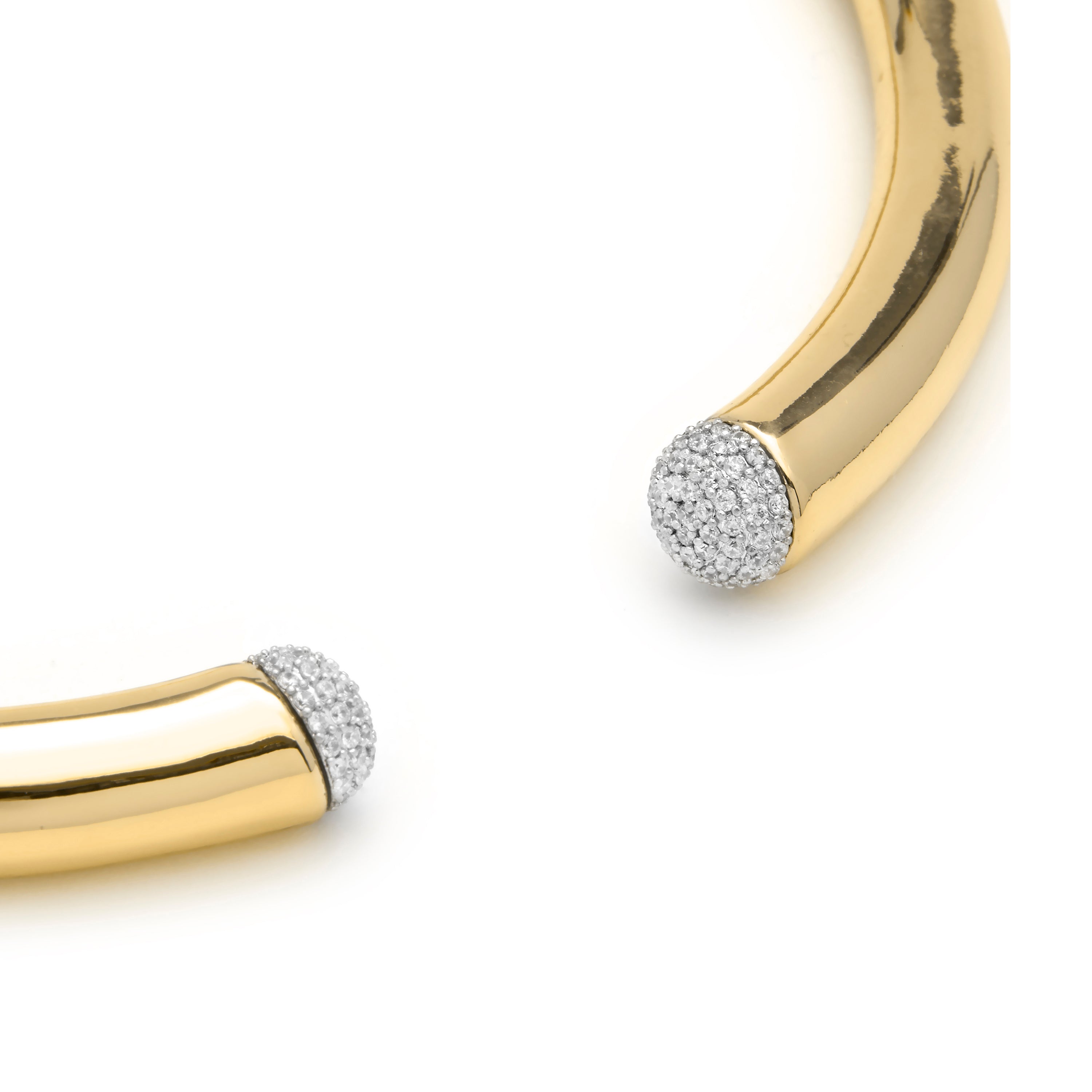Collier en zircon brillant finition or jaune 18k - Pharra