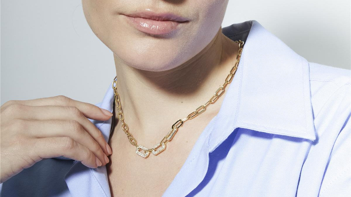 Collar acabado en oro amarillo de 18k - Nelith