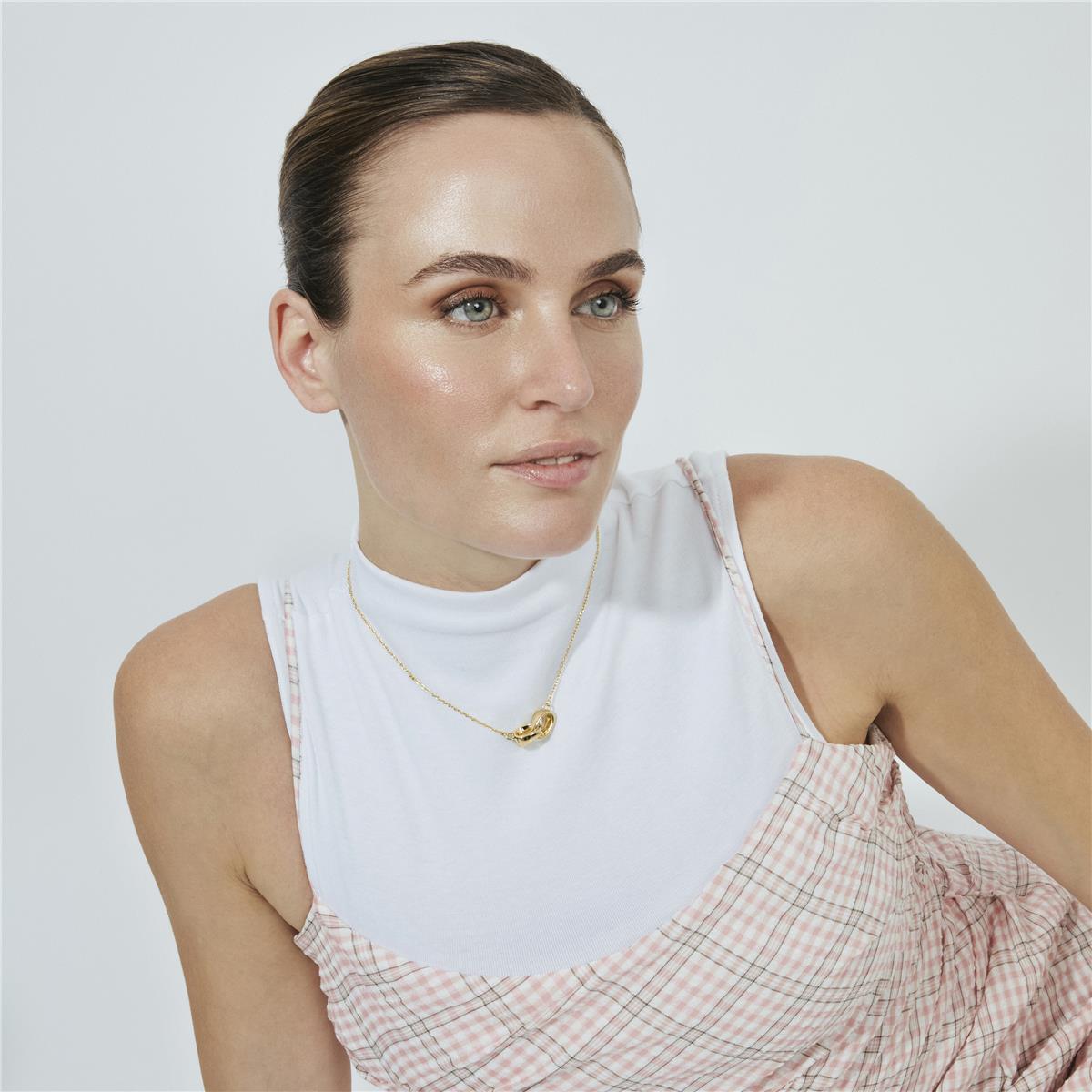 Collar de Madreperla Blanca acabado en oro amarillo de 18k - Lilu
