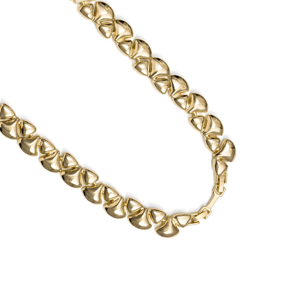 Weißes Perlmutt-Halsband mit 18k Gelbgold-Finish - Riub