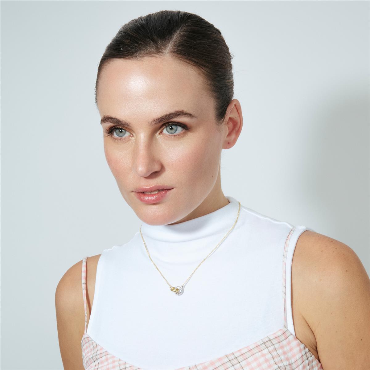 Collar de Circonita Brillante acabado en oro amarillo de 18k - Lepua