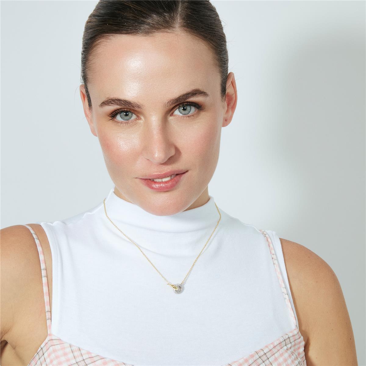 Collar de Circonita Brillante acabado en oro amarillo de 18k - Lepua