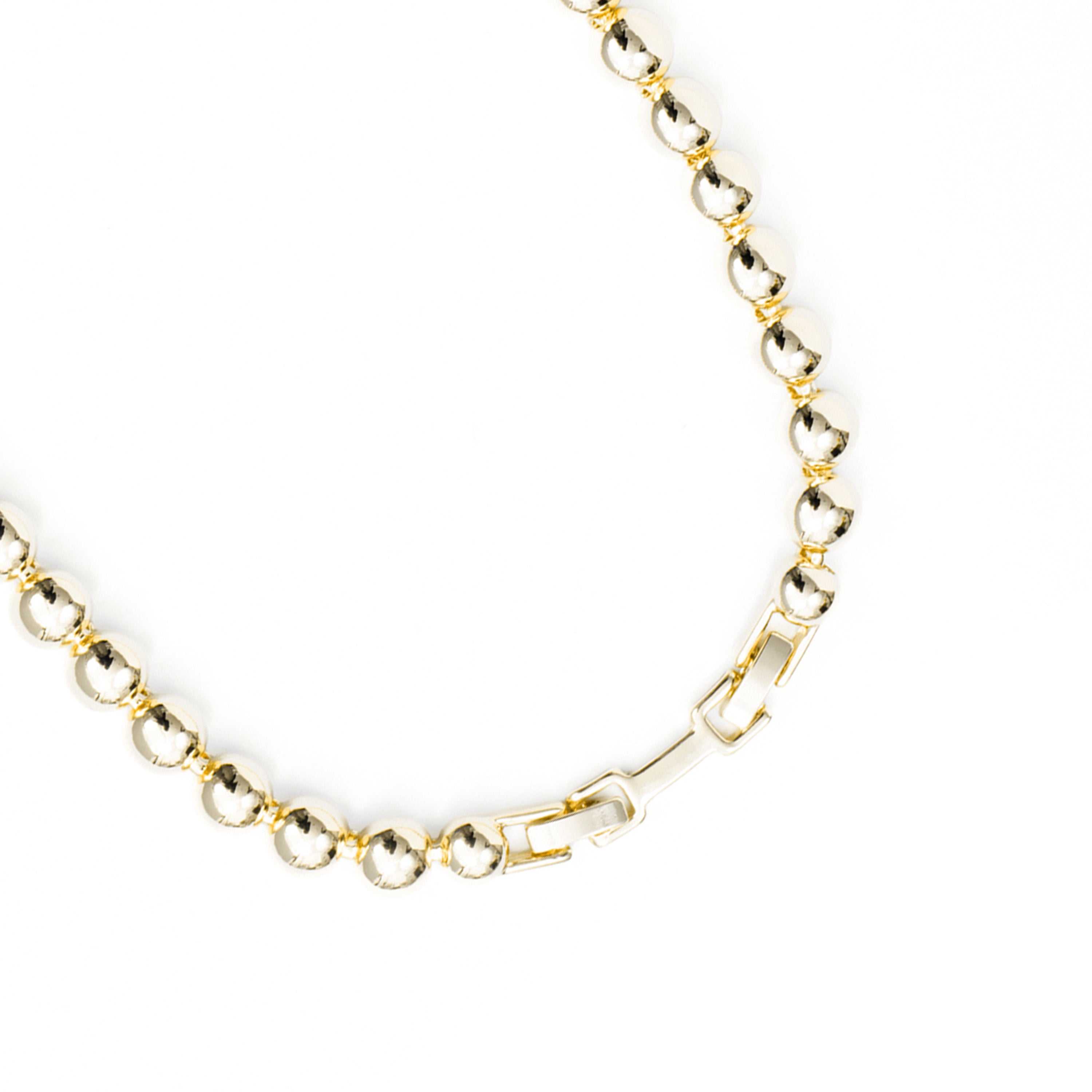 Halskette mit funkelndem Zirkonia, 18 Karat Gelbgold-Finish - Avihe