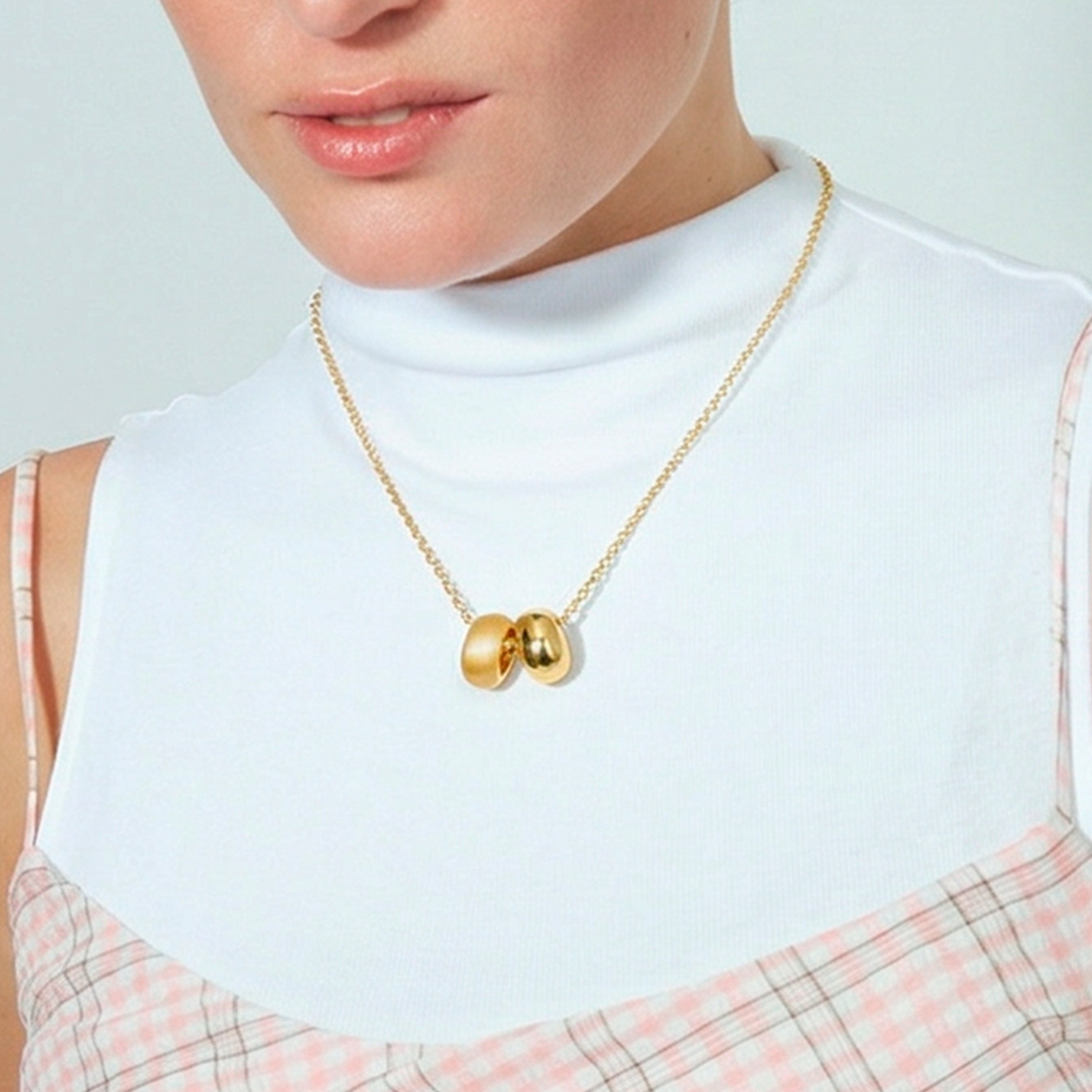 Collar acabado en oro amarillo de 18k - Jiola