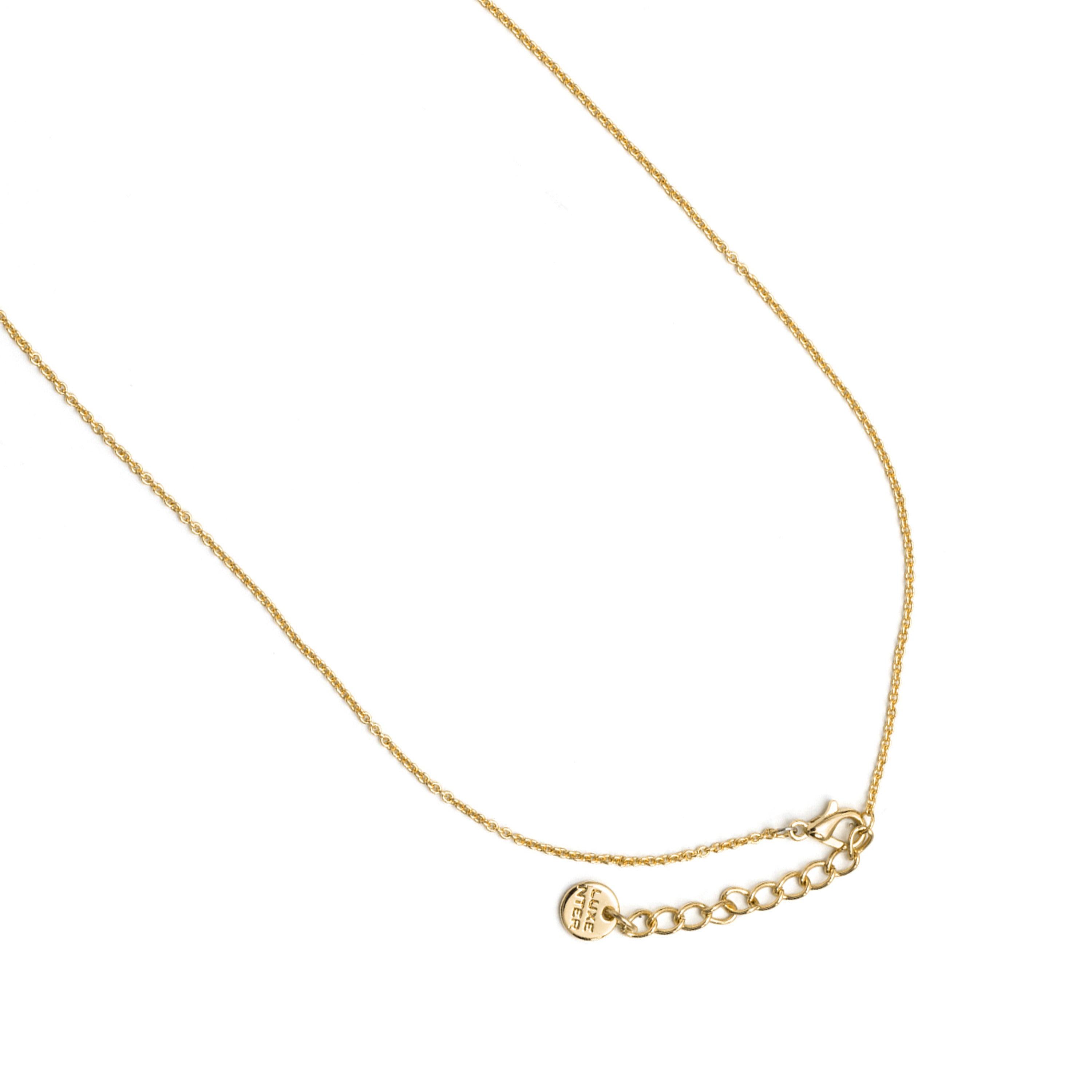 Green Crystal Necklace finished in 18k Yellow Gold - Ness