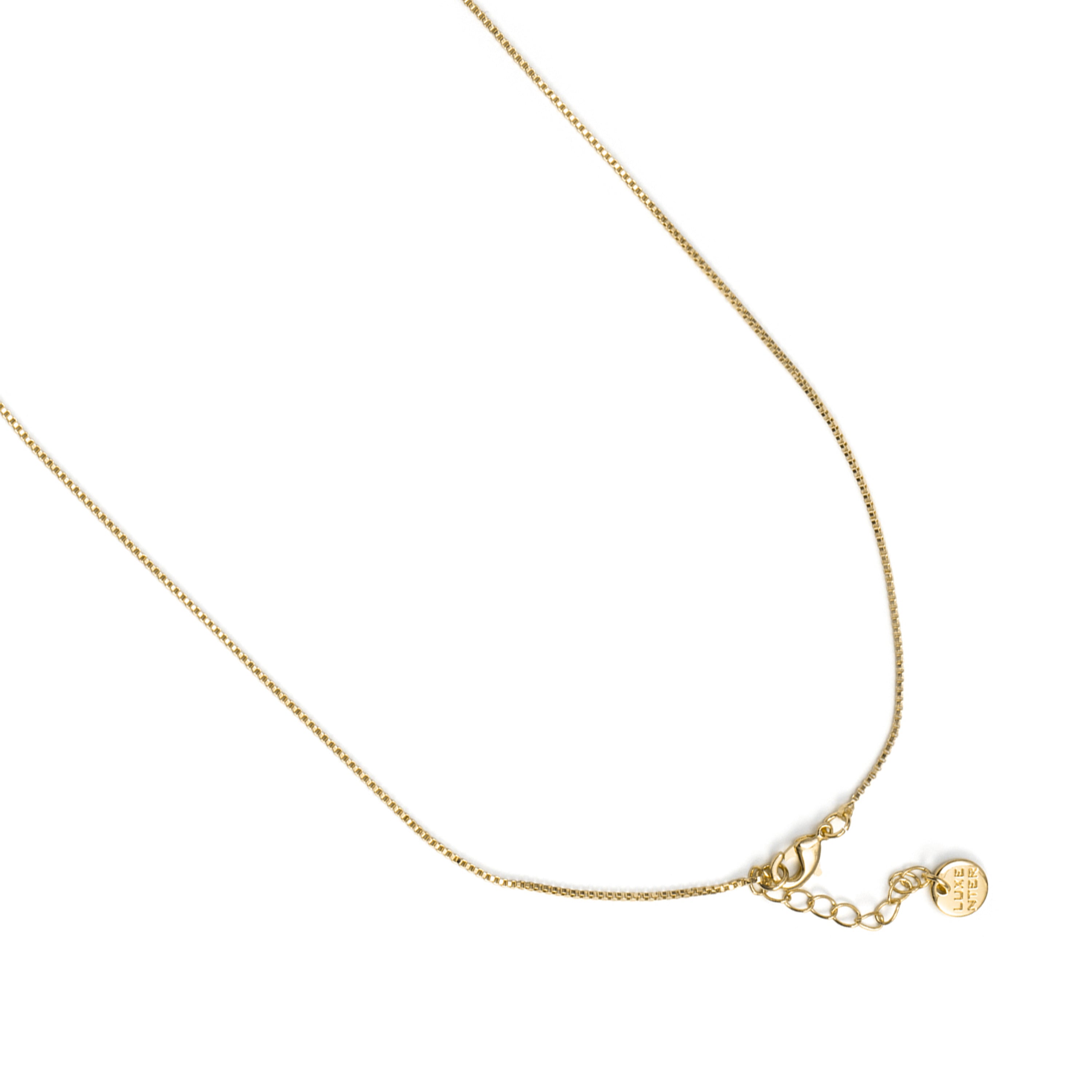 Blue Crystal Necklace finished in 18k Yellow Gold - Kibuki