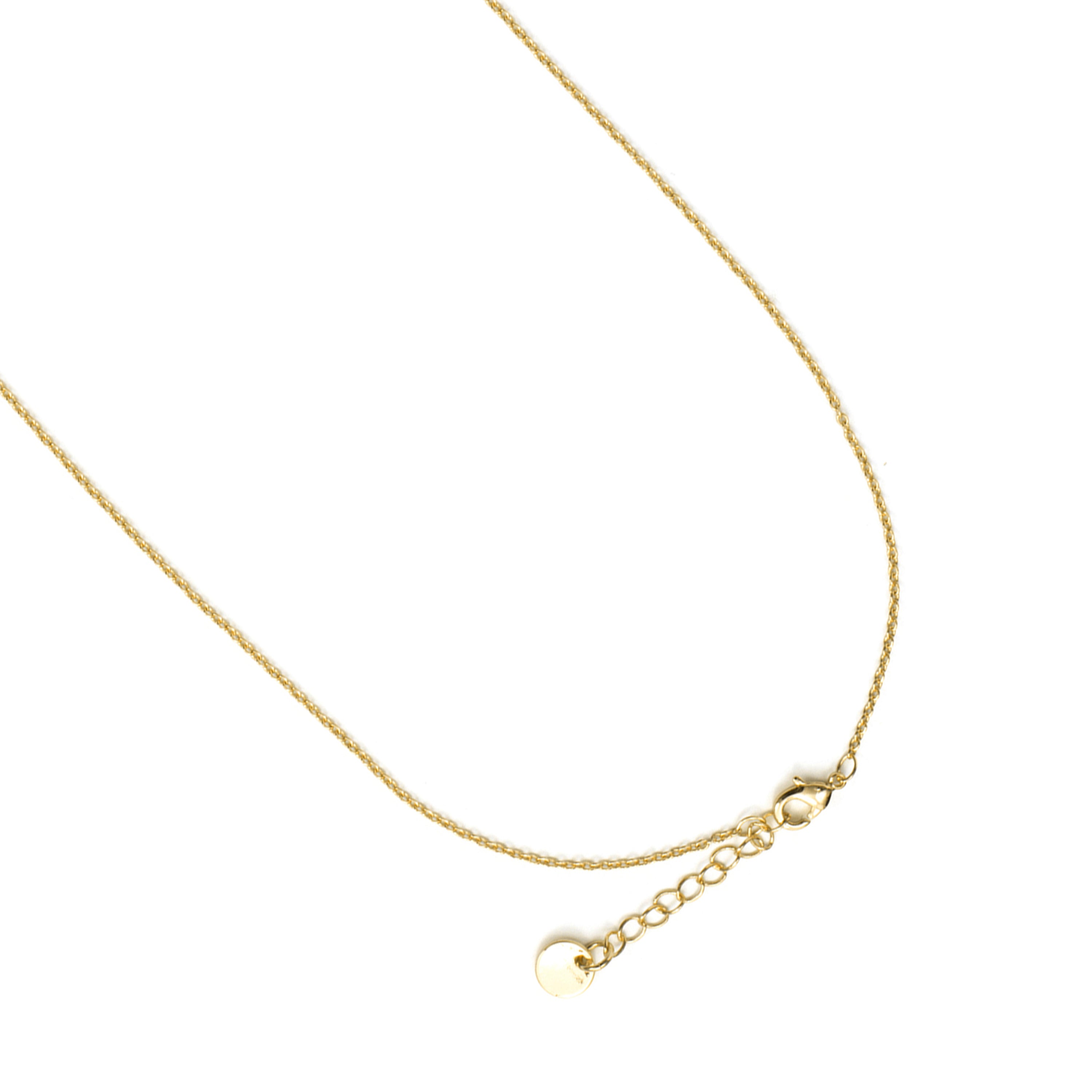 Purple Crystal Necklace finished in 18k yellow gold - Sionu