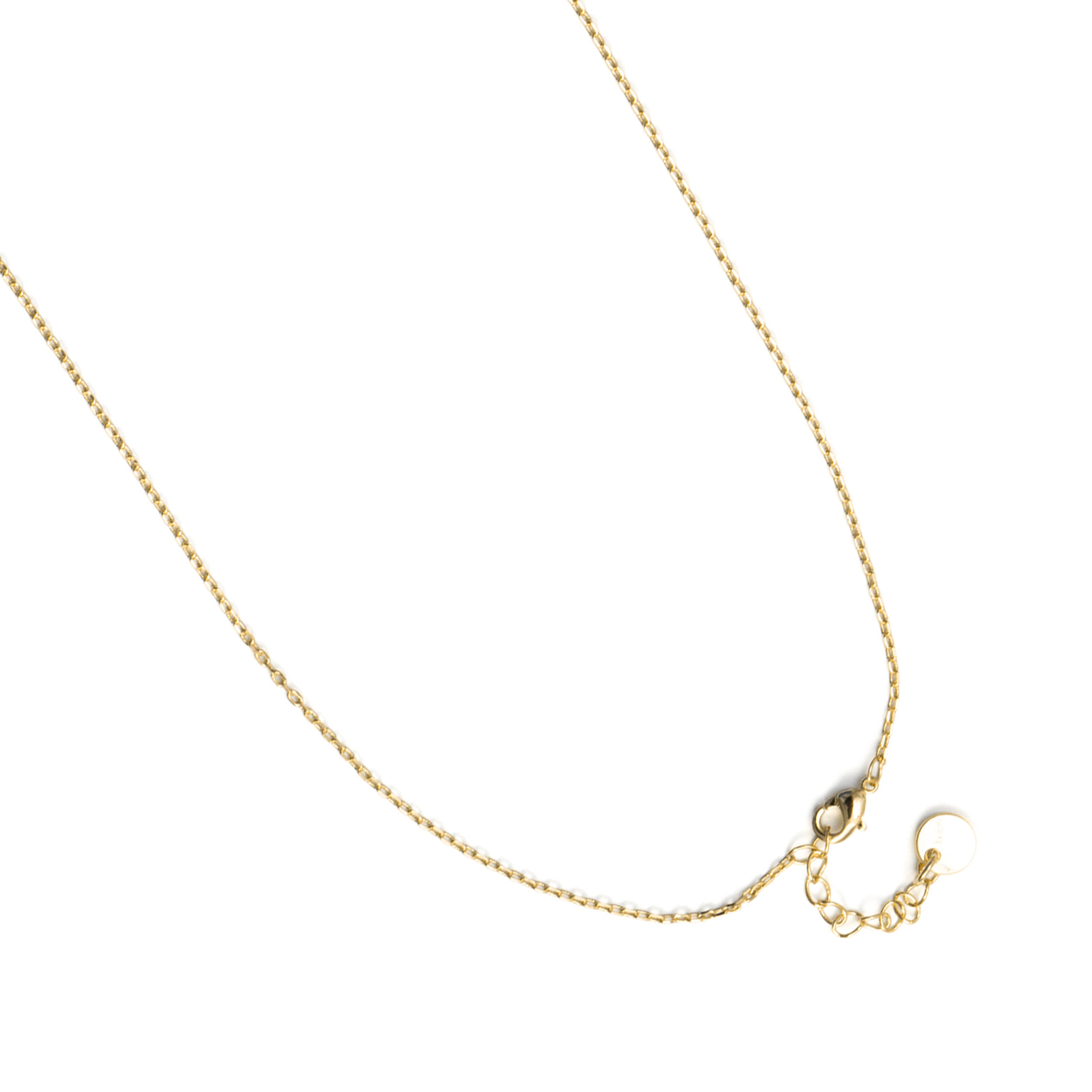 Pink Crystal Necklace with 18k Yellow Gold Finish - Dilom