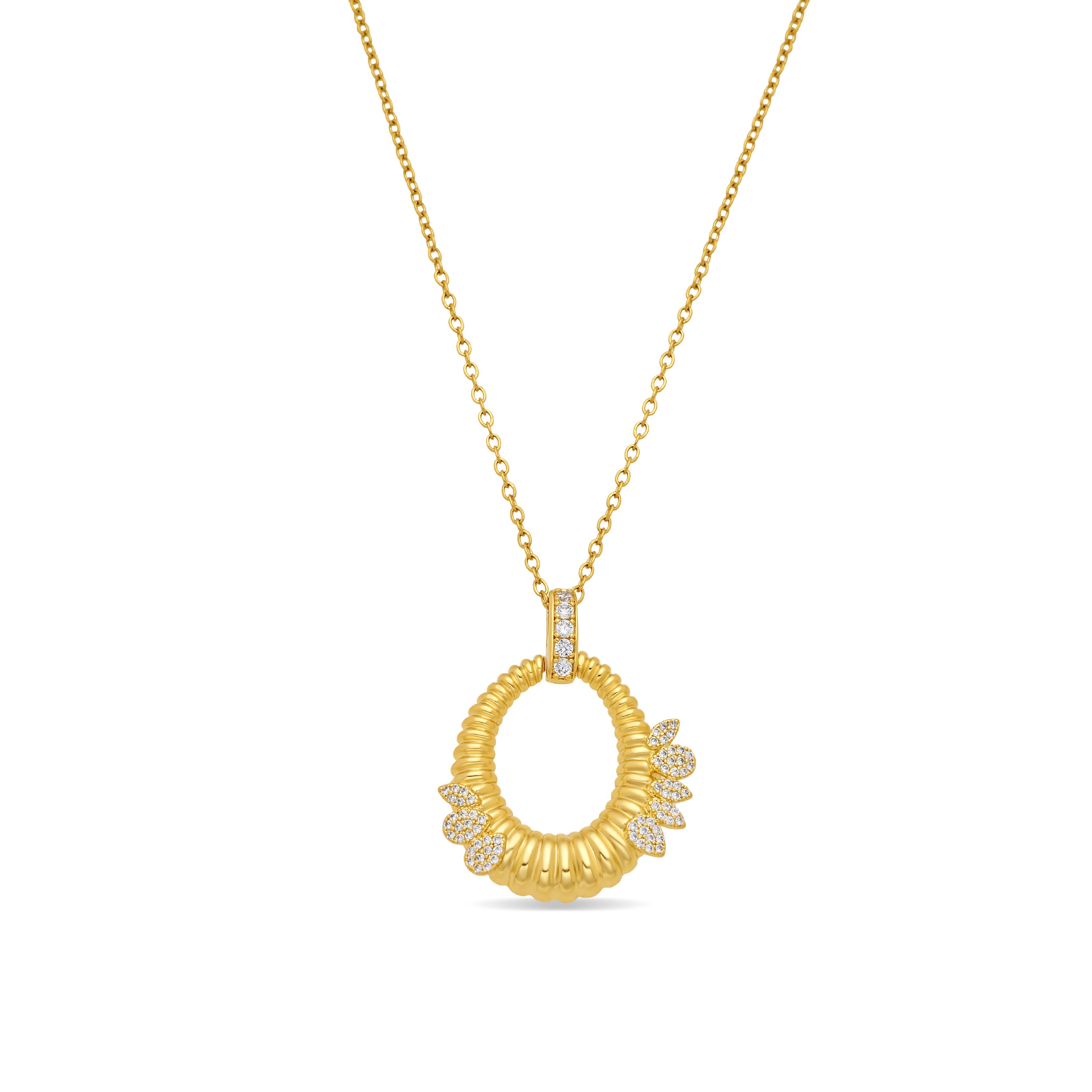 Halsband Mame 18k Gelbgold-Finish – Mame WEISS