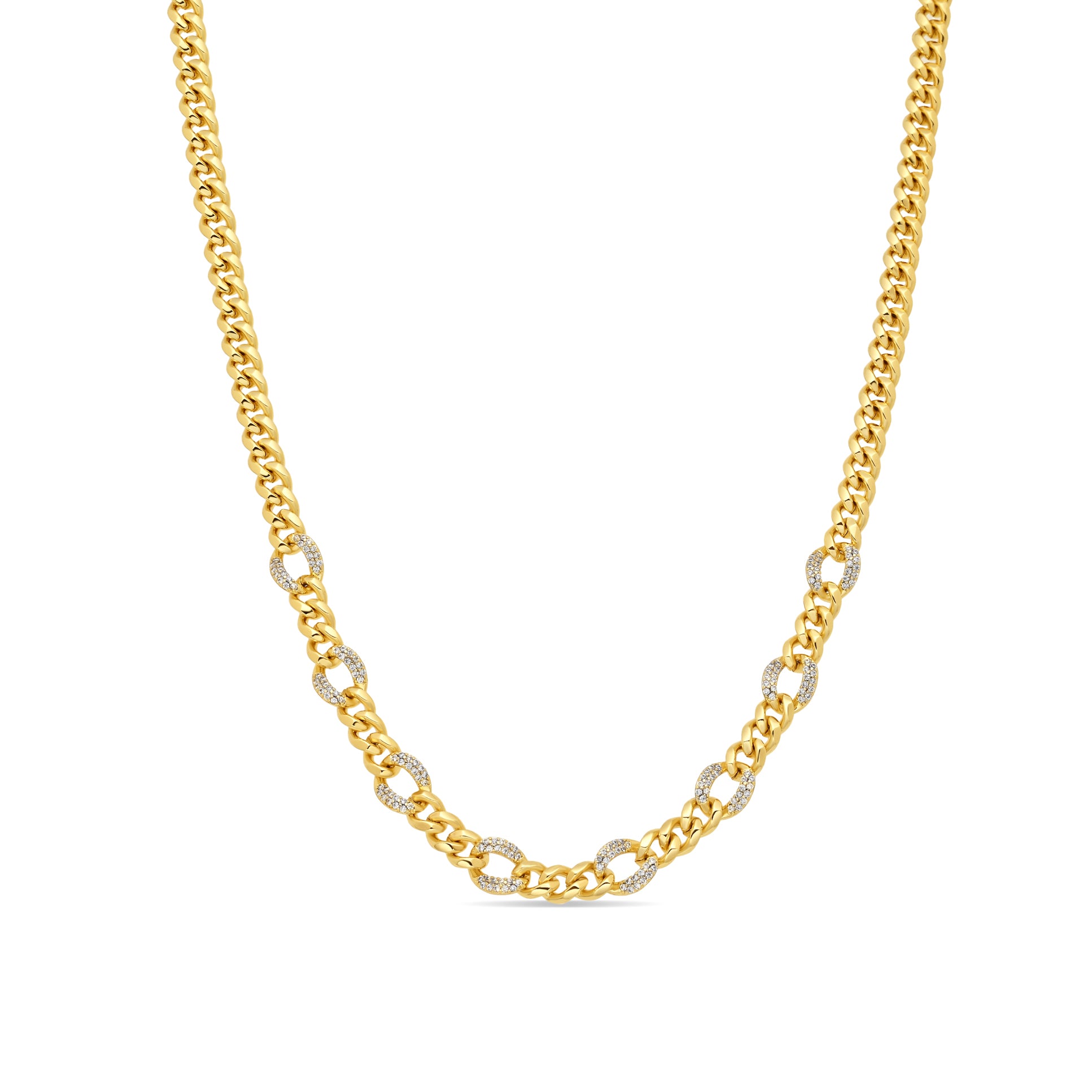 Balhaj Collar with 18k Yellow Gold Finish - Balhaj WHITE