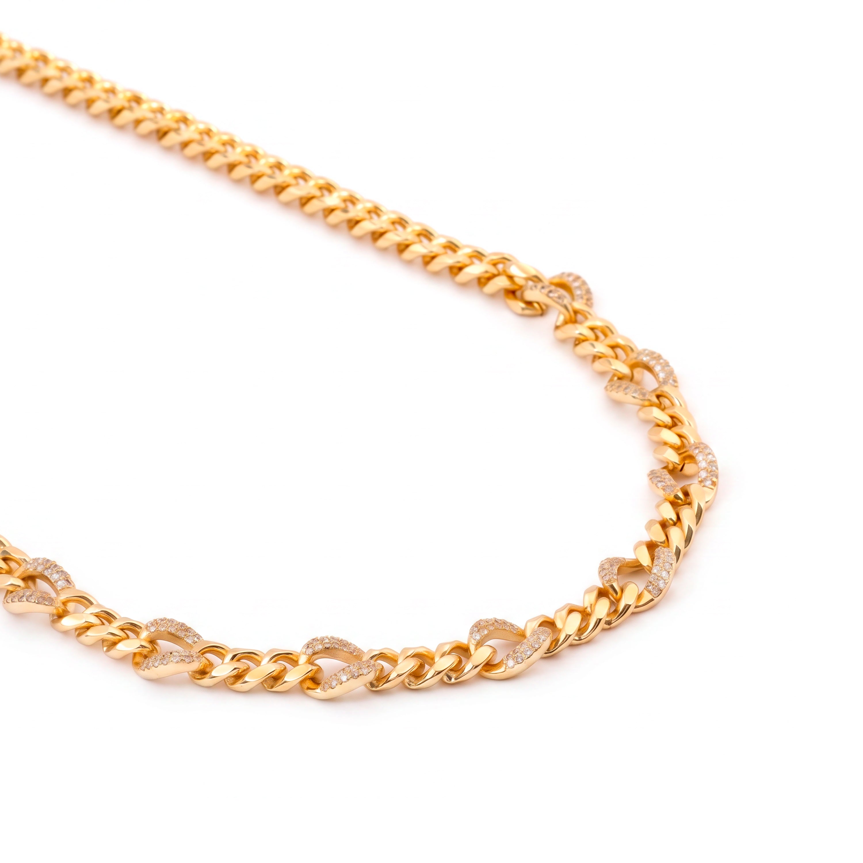 Balhaj Collar with 18k Yellow Gold Finish - Balhaj WHITE