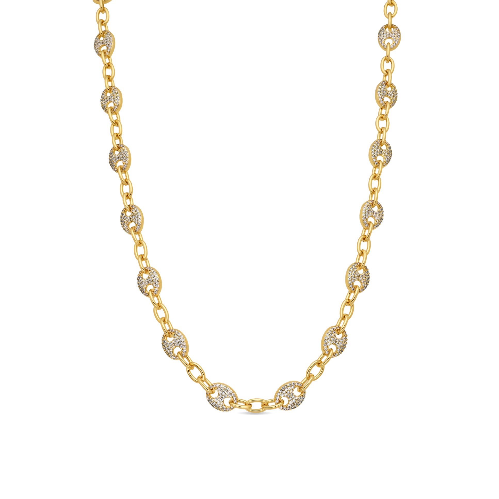 Lilen Collar with 18k Yellow Gold Finish - Lilen WHITE