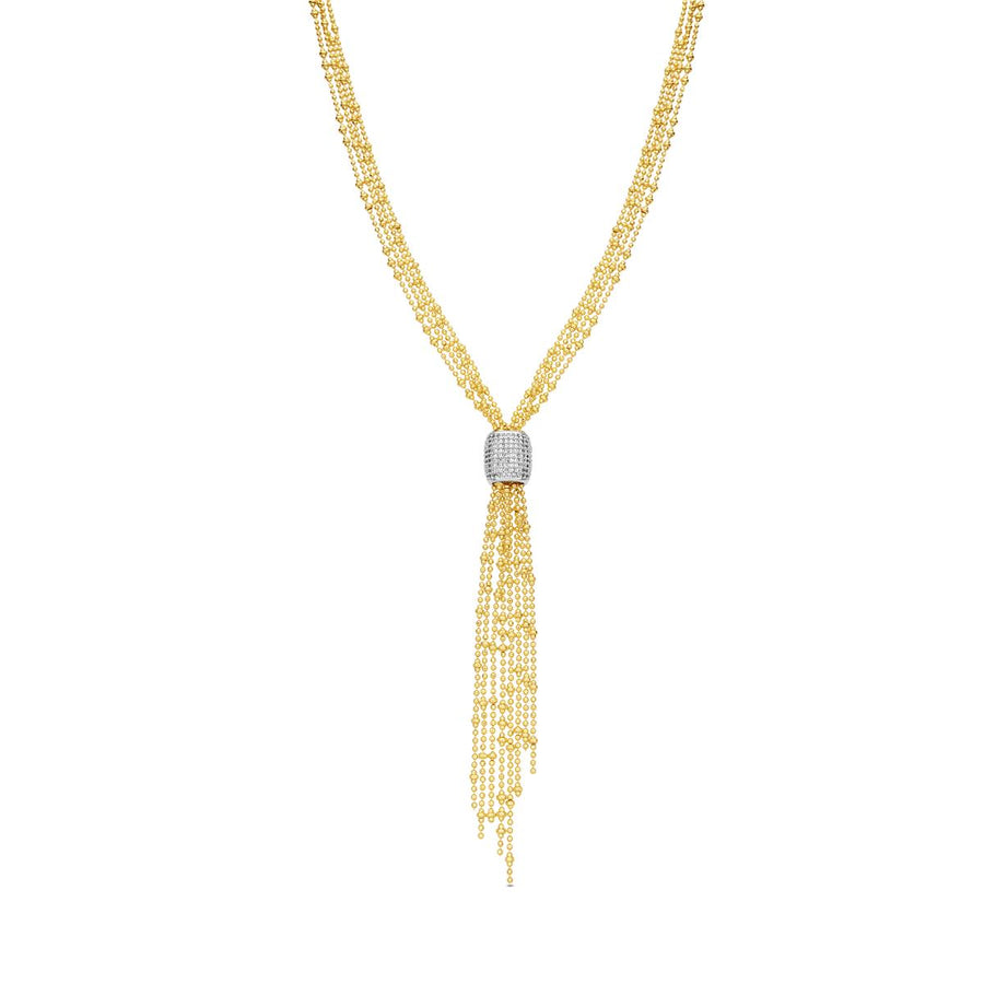 Collar de Circonita Brillante acabado en oro amarillo de 18k - Dush