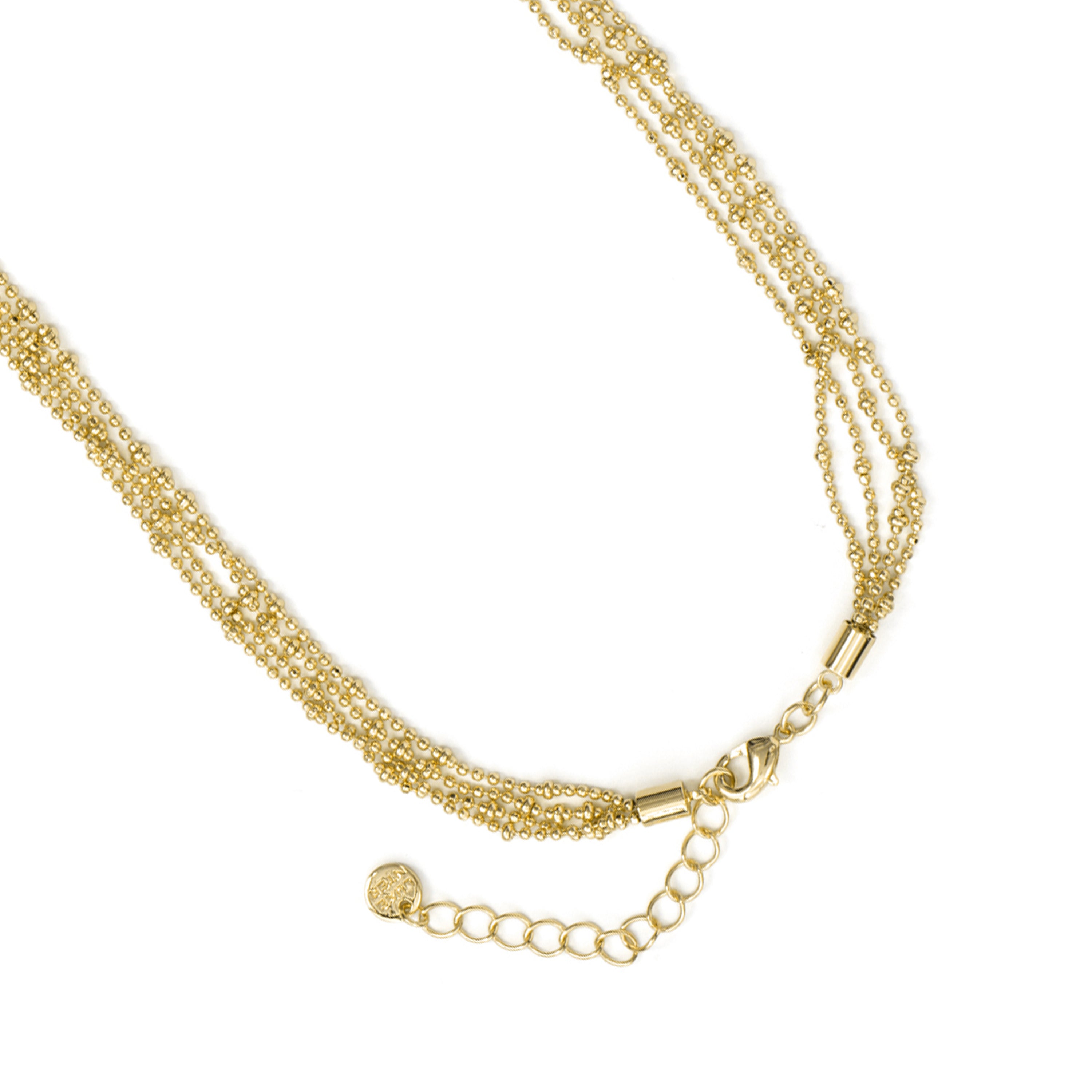 Collar de Circonita Brillante acabado en oro amarillo de 18k - Dush