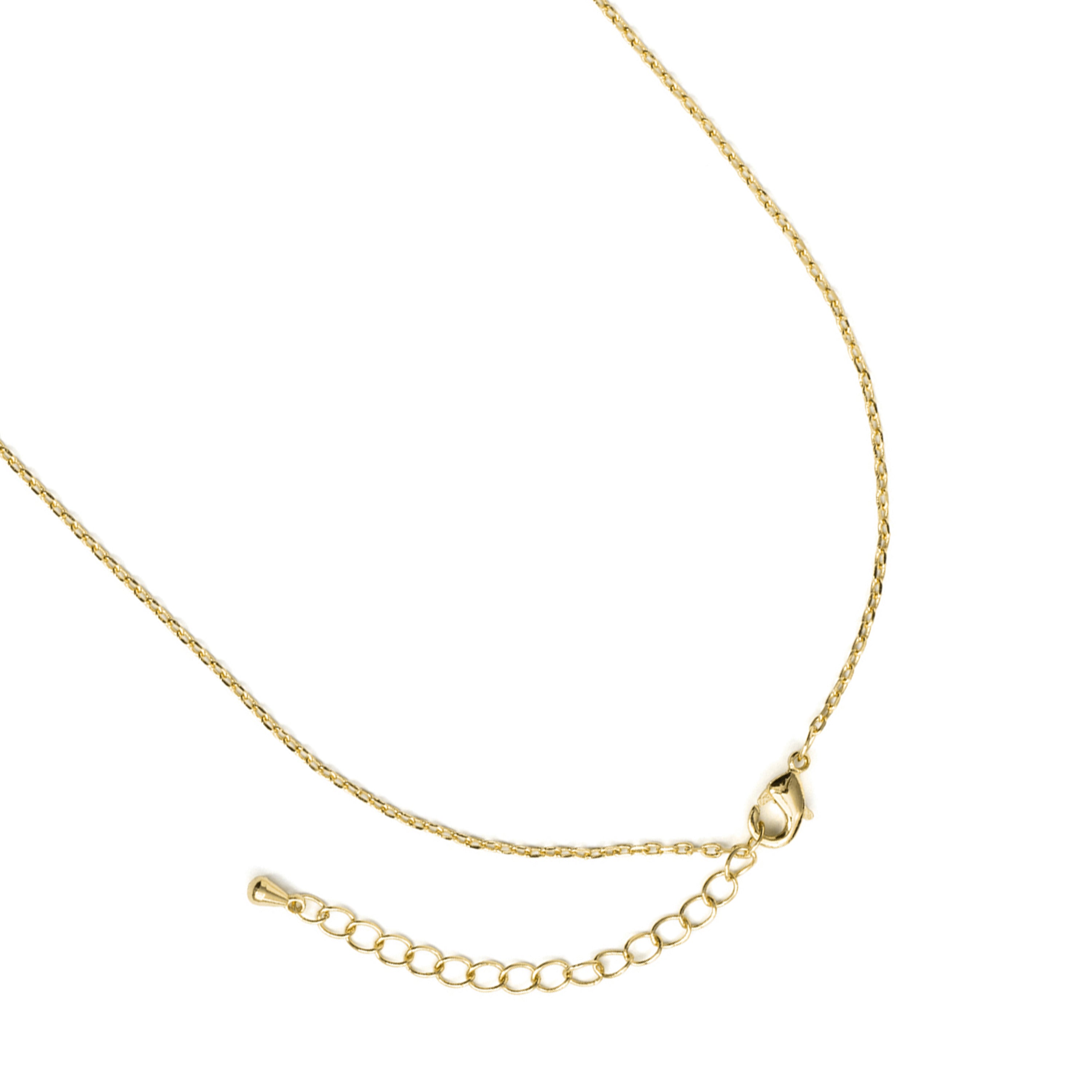 Collar de Cristal Azul acabado en oro amarillo de 18k - Krimley