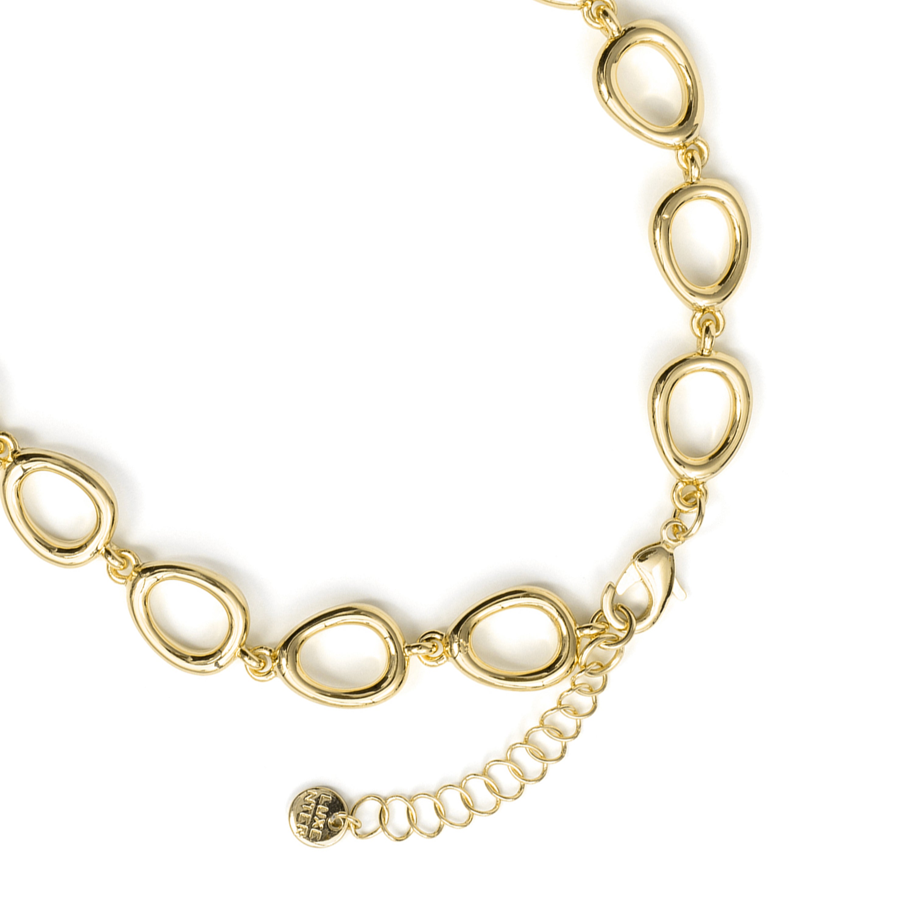 Collier en cristal multicolore avec finition en or jaune 18 carats - Rimya