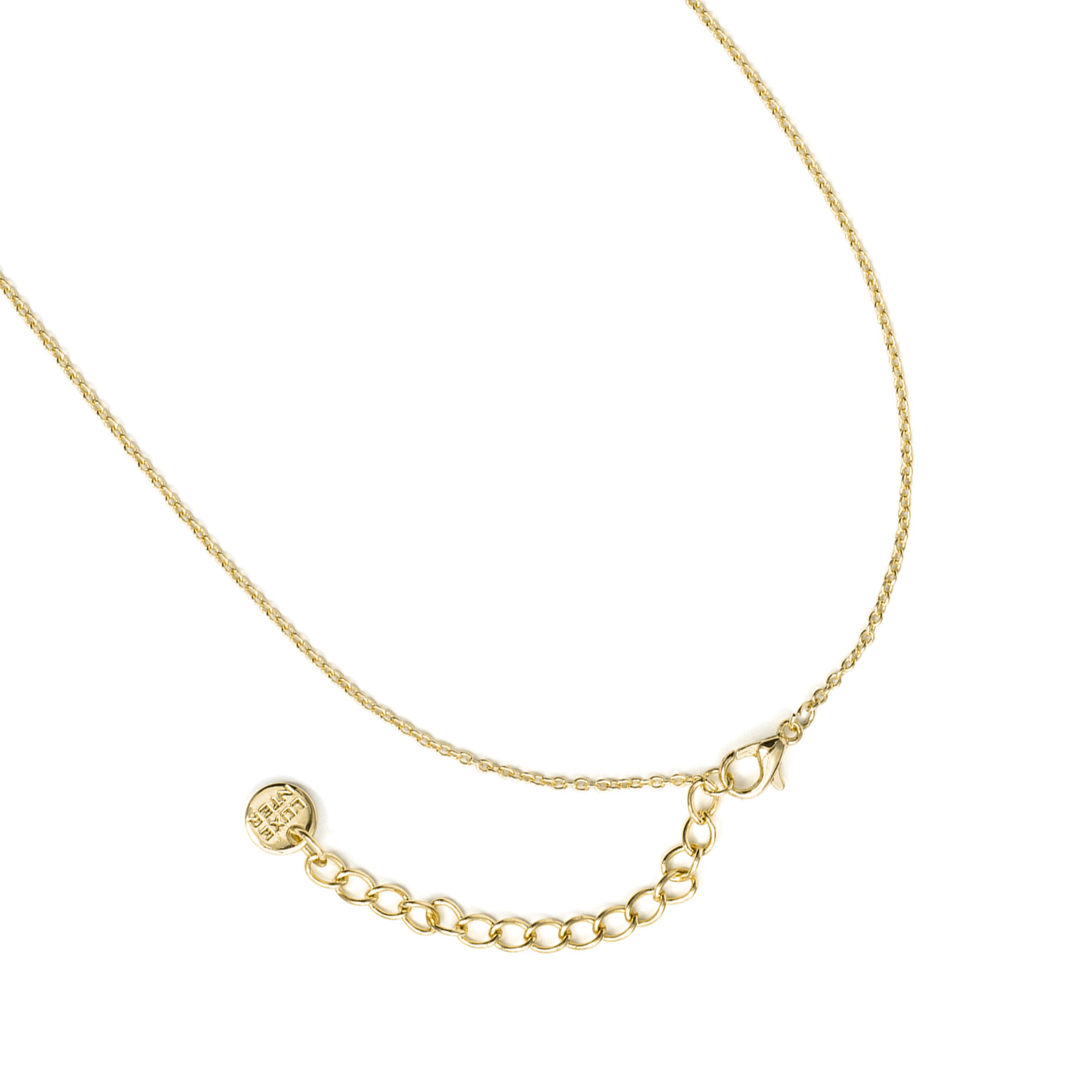 Collier en cristal champagne plaqué or jaune 18 carats - Nufa
