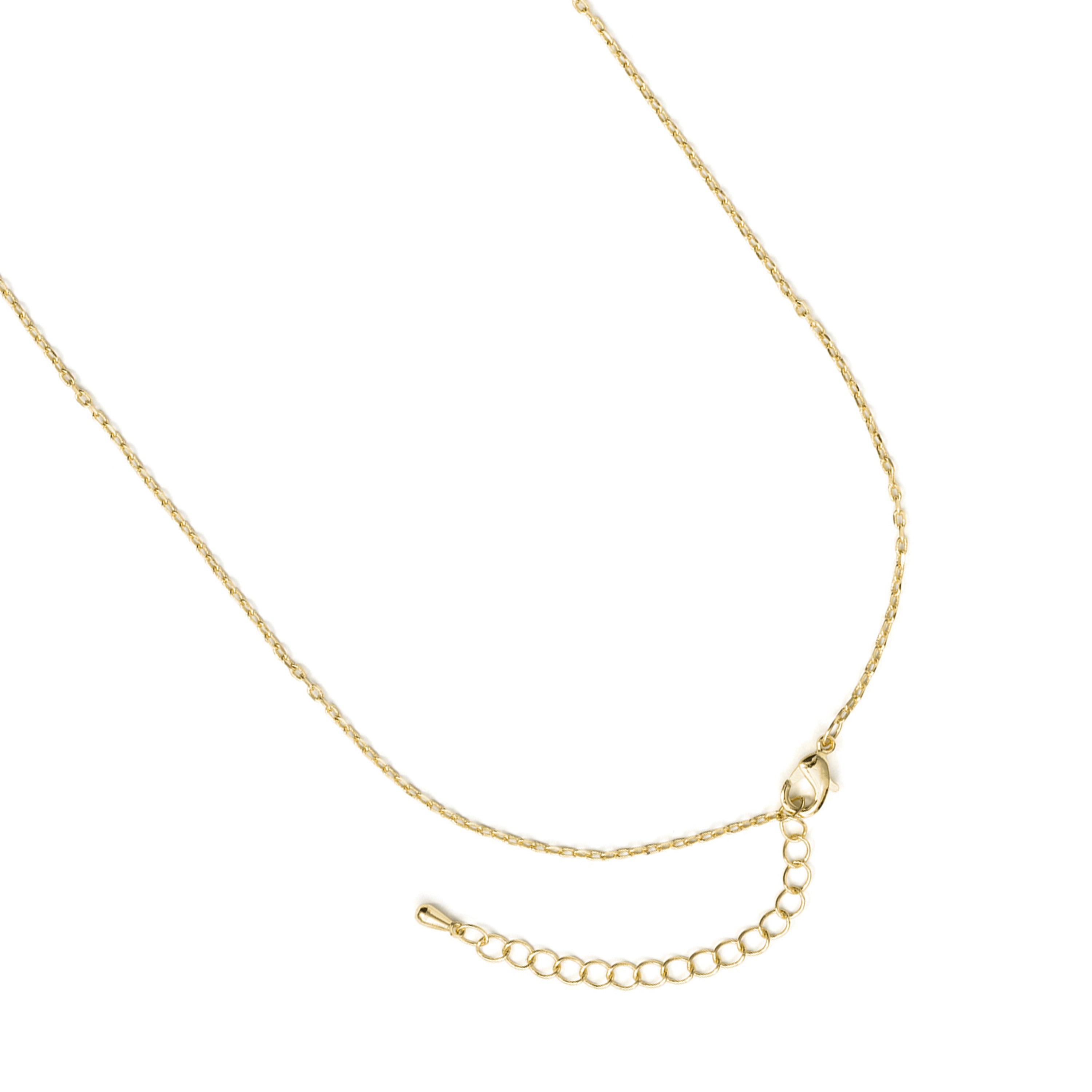 Purple crystal necklace with an 18k yellow gold finish - Guowa