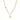 Collier en zircon brillant finition or jaune 18K - Étoile