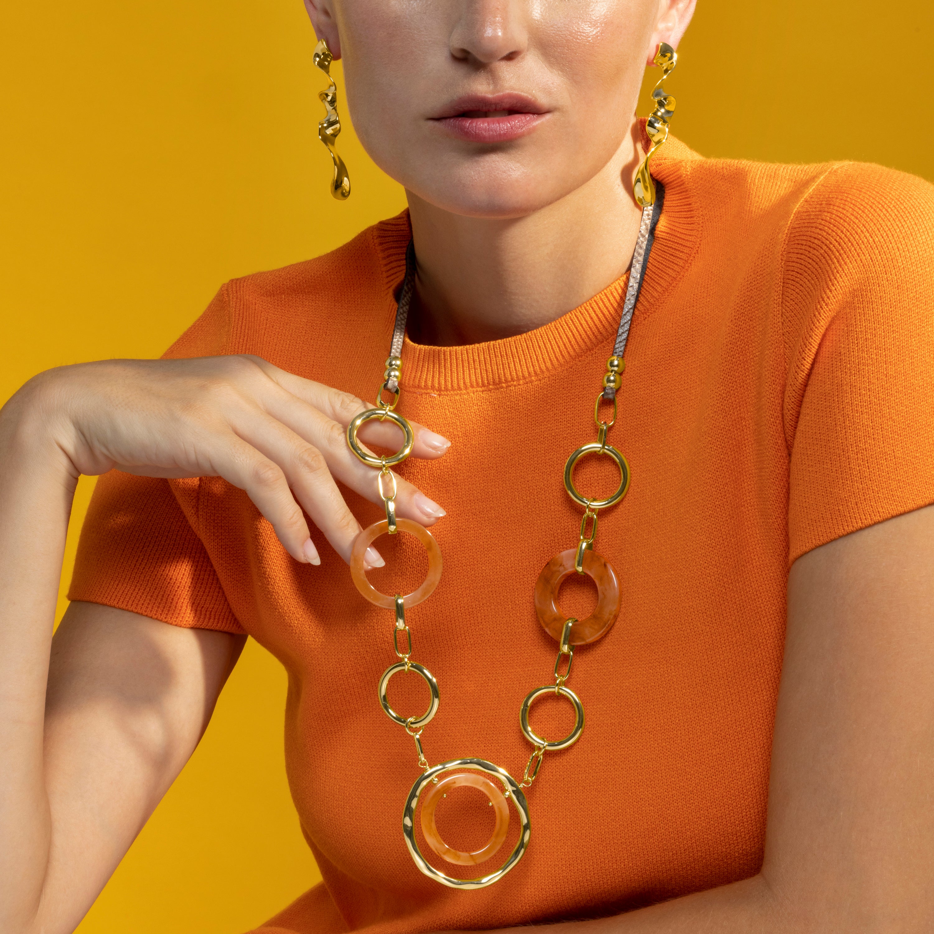 Halskette mit 18k Goldfinish - Saimil