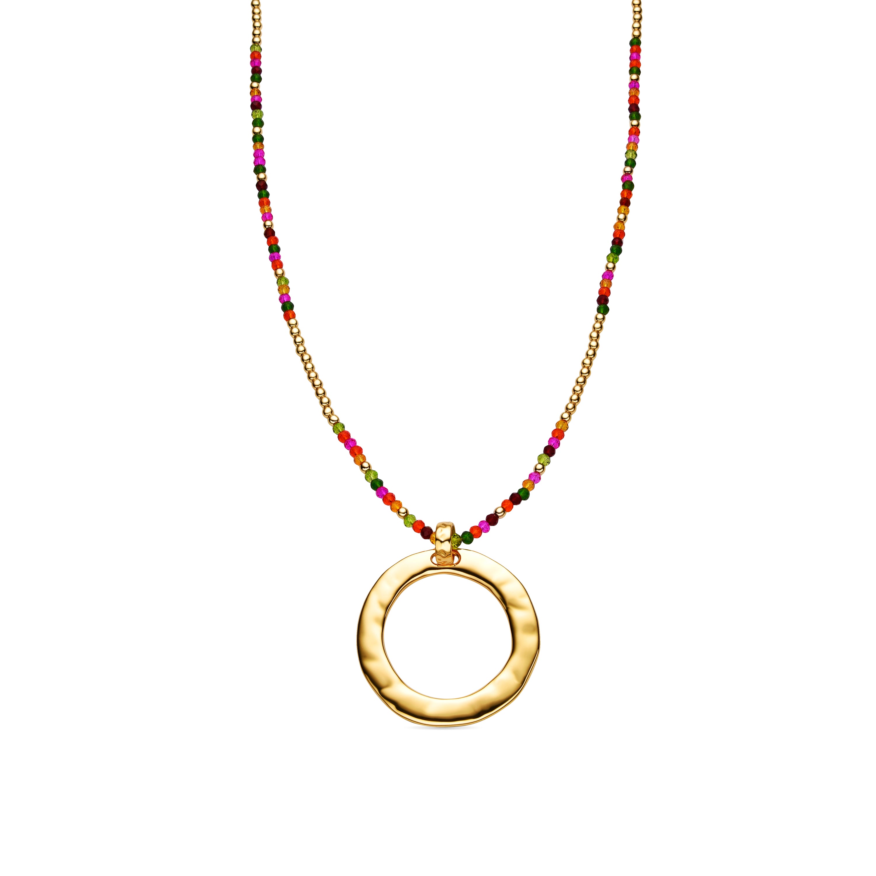 Collana con Cristallo Rosa finitura oro 18k - Miota