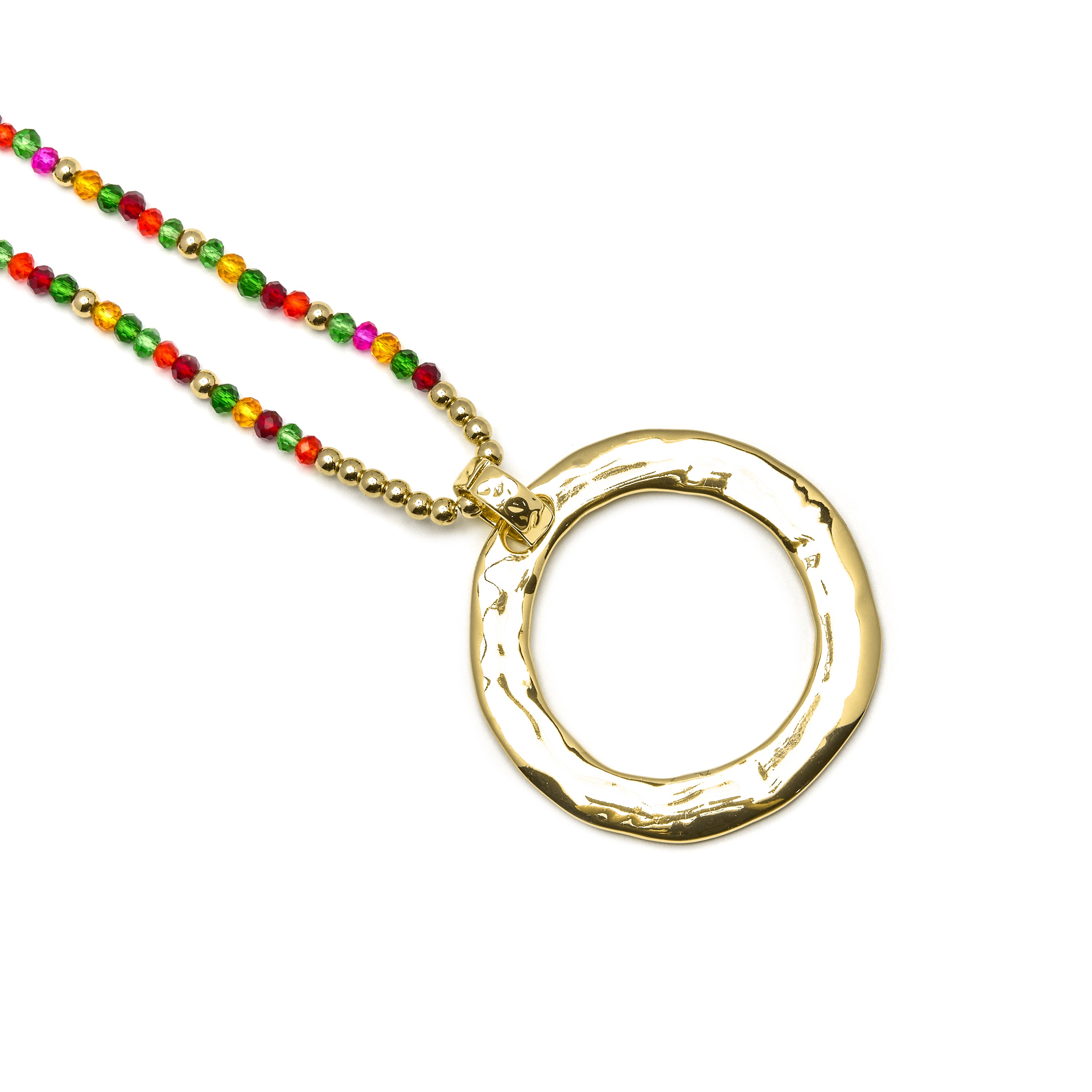 Collana con Cristallo Rosa finitura oro 18k - Miota