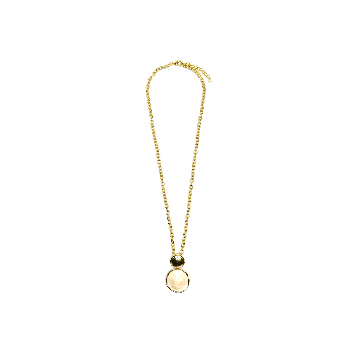 Halskette Talorzi aus weiß lackiertem 18k Gelbgold-Finish