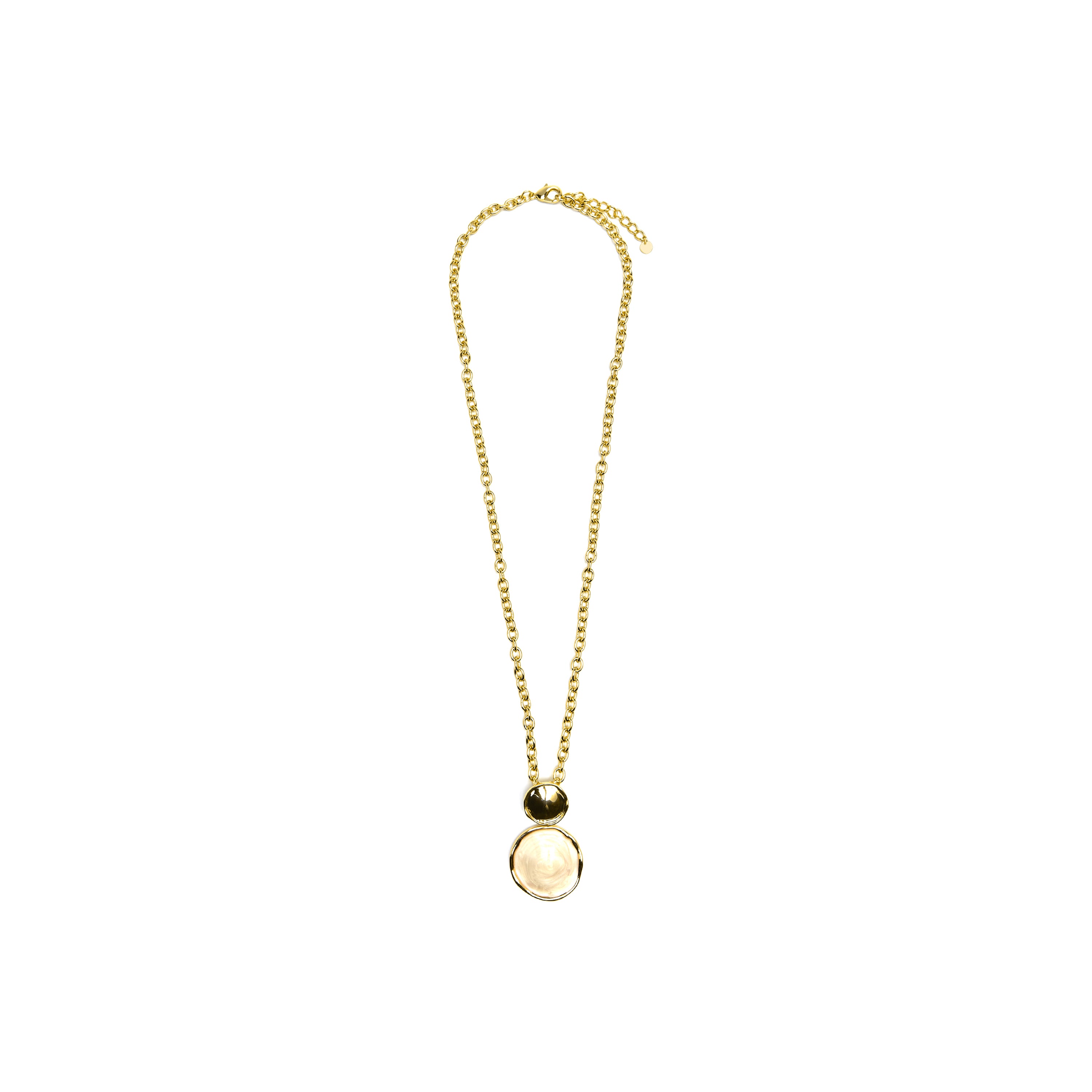 Collana Talorzi in lacca blu con finitura in oro giallo 18k