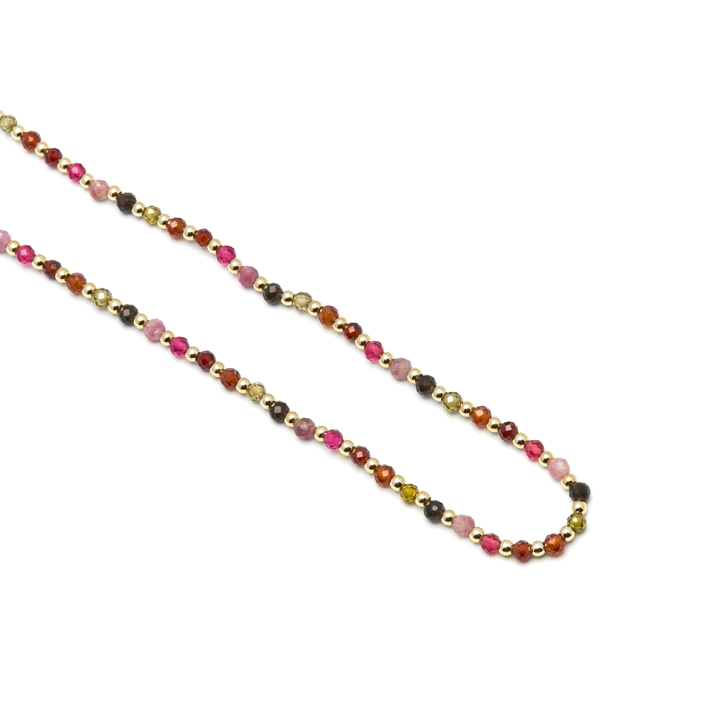 Collar de Cristal Multicolor acabado en oro amarillo 18K - Irfoa