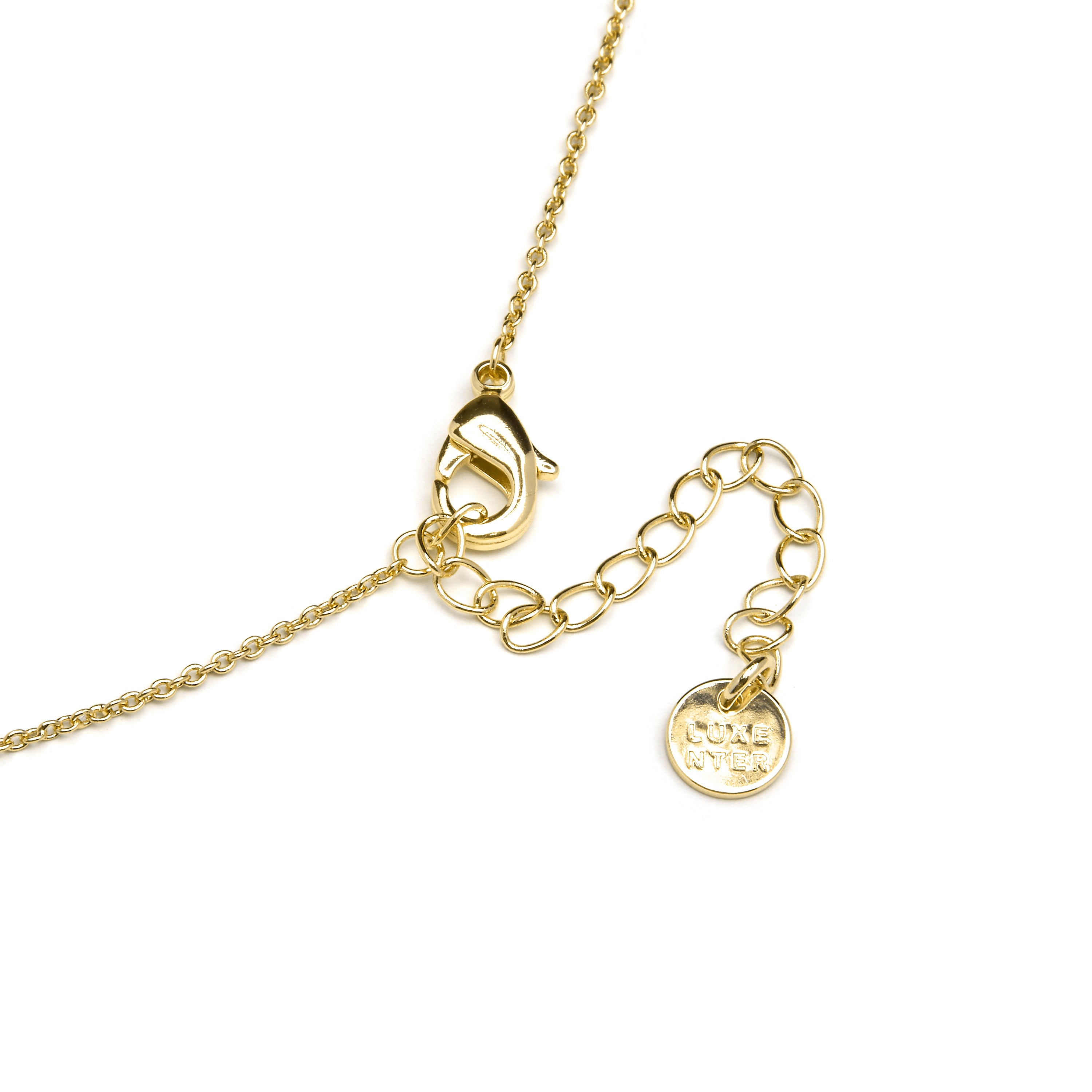Collier avec zircon multicolore finition or 18k - Alphabet